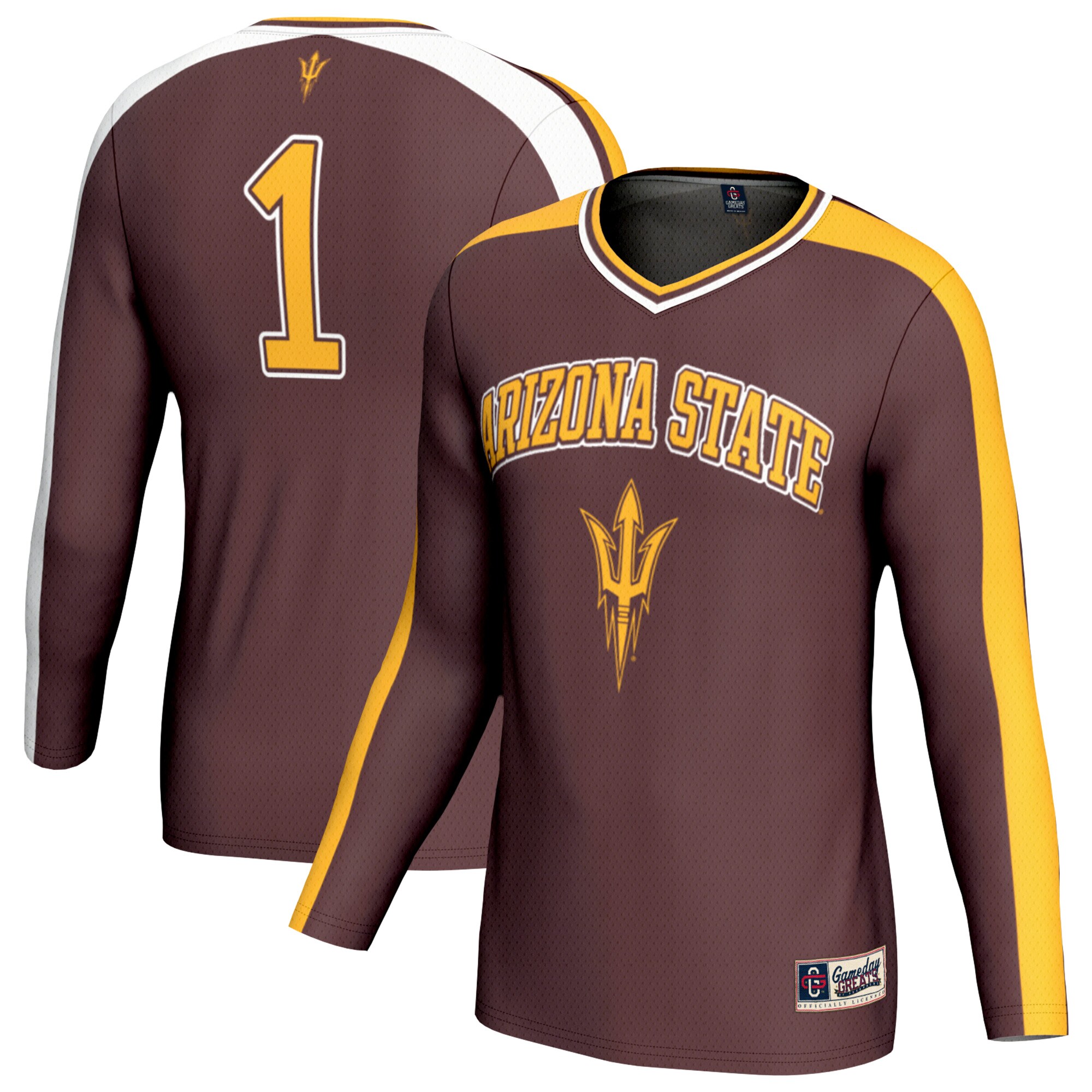  #1 Arizona State Sun Devils GameDay Greats Youth Lightweight Collegiate Volleyball Fashion Jersey - Maroon