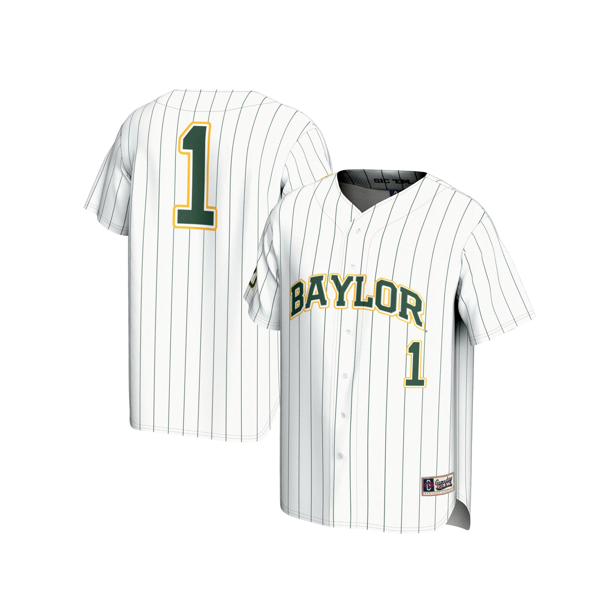  #1 Baylor Bears GameDay Greats Youth Lightweight Baseball Fashion Jersey