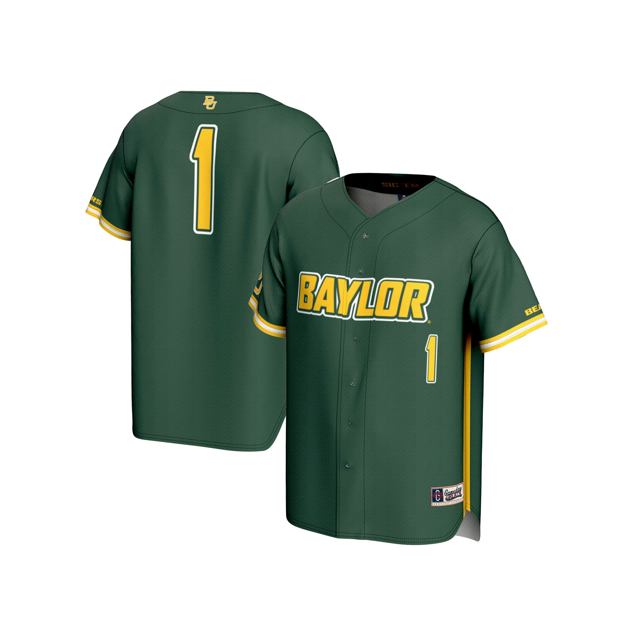  #1 Baylor Bears GameDay Greats Youth Lightweight Baseball Fashion Jersey