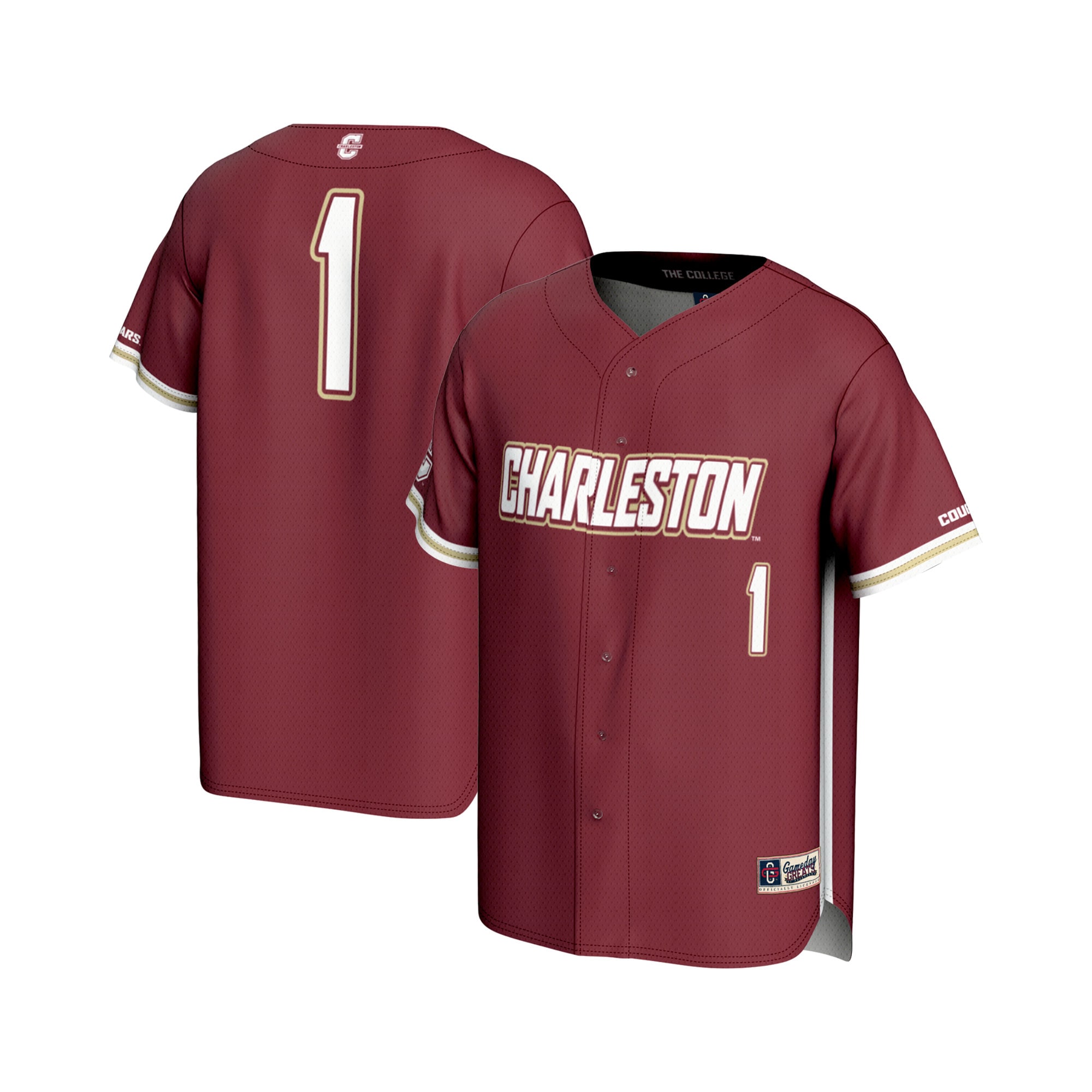 #1 Charleston Cougars GameDay Greats Youth Lightweight Baseball Fashion Jersey