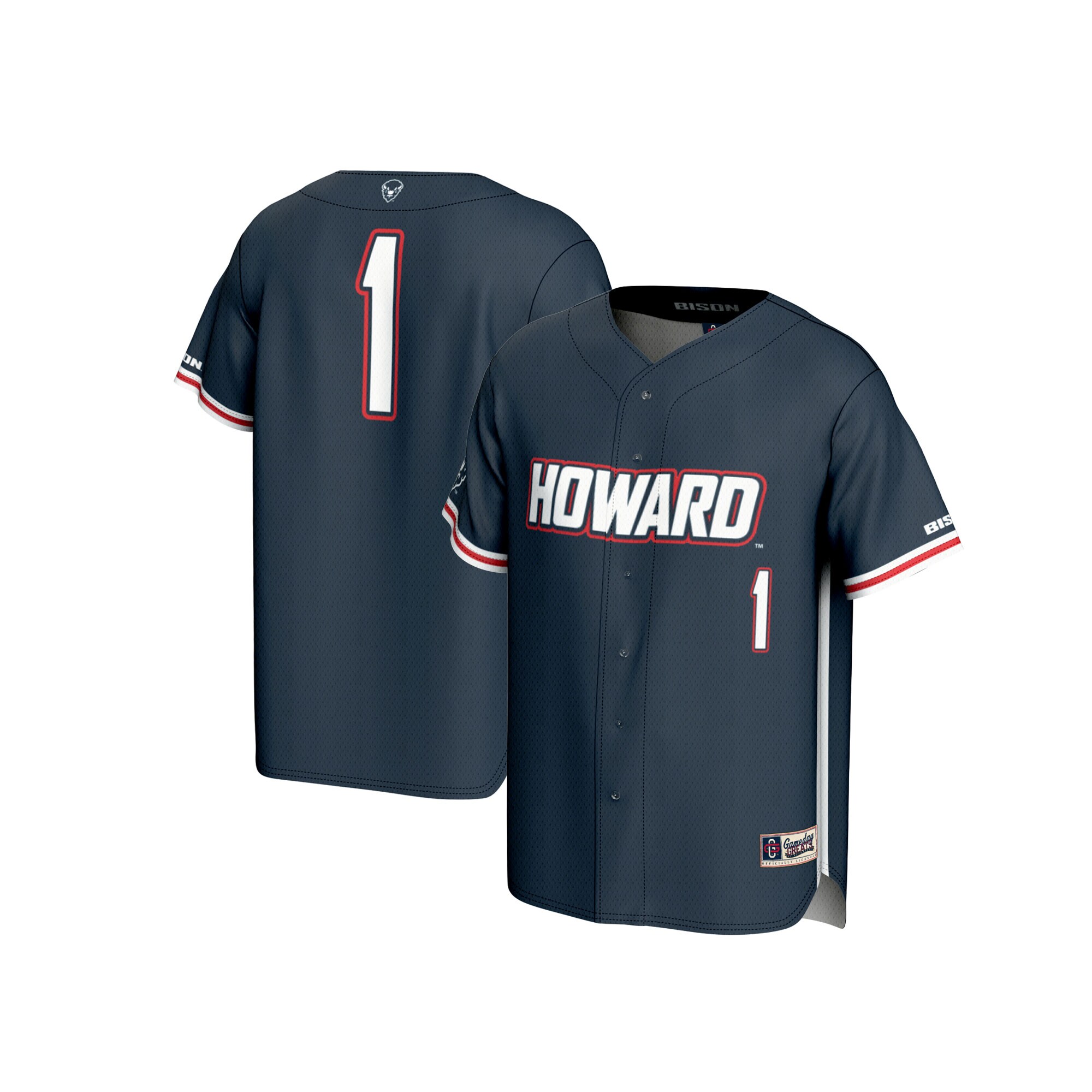  #1 Howard Bison GameDay Greats Youth Lightweight Baseball Fashion Jersey