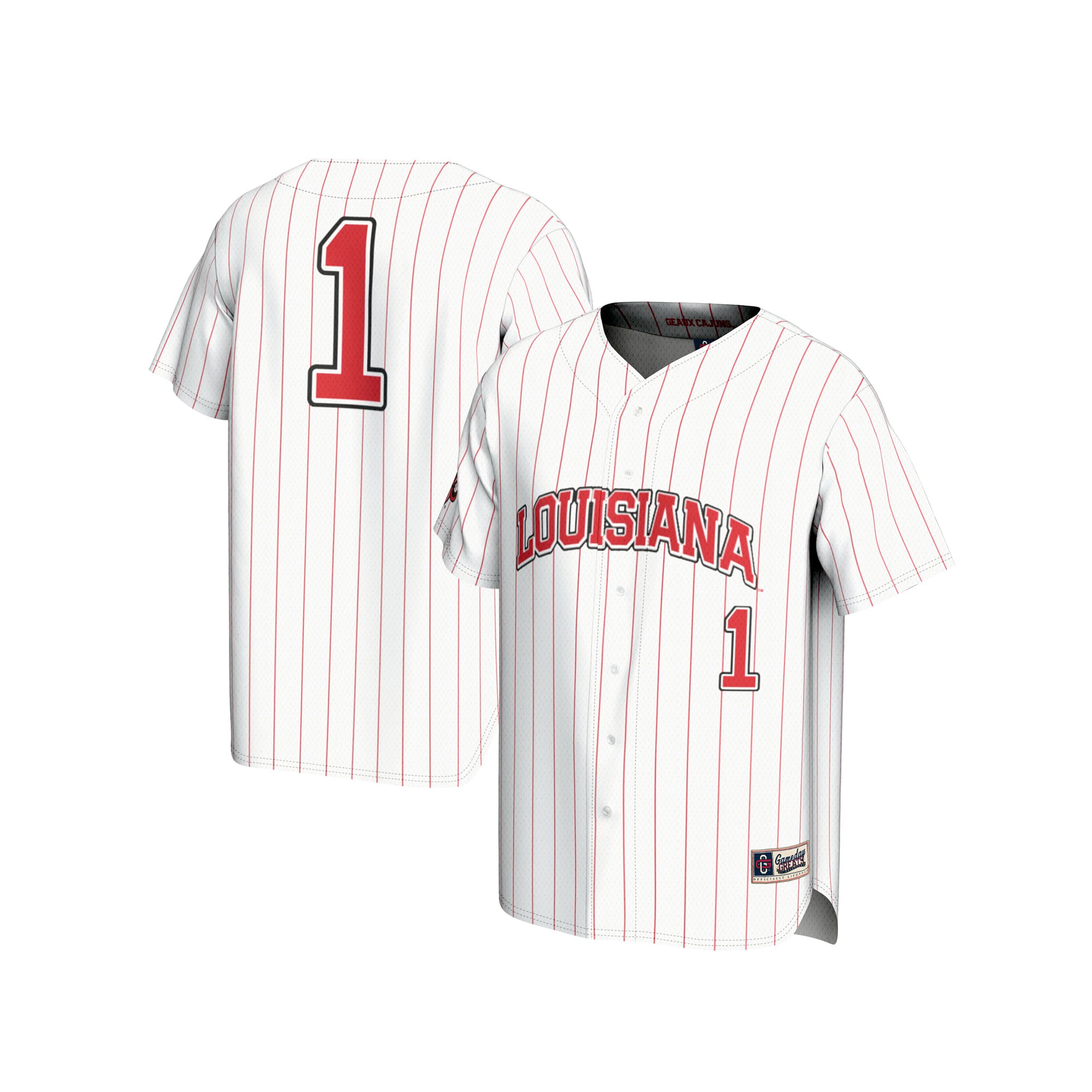  #1 Louisiana Ragin' Cajuns GameDay Greats Unisex Lightweight Baseball Fashion Jersey