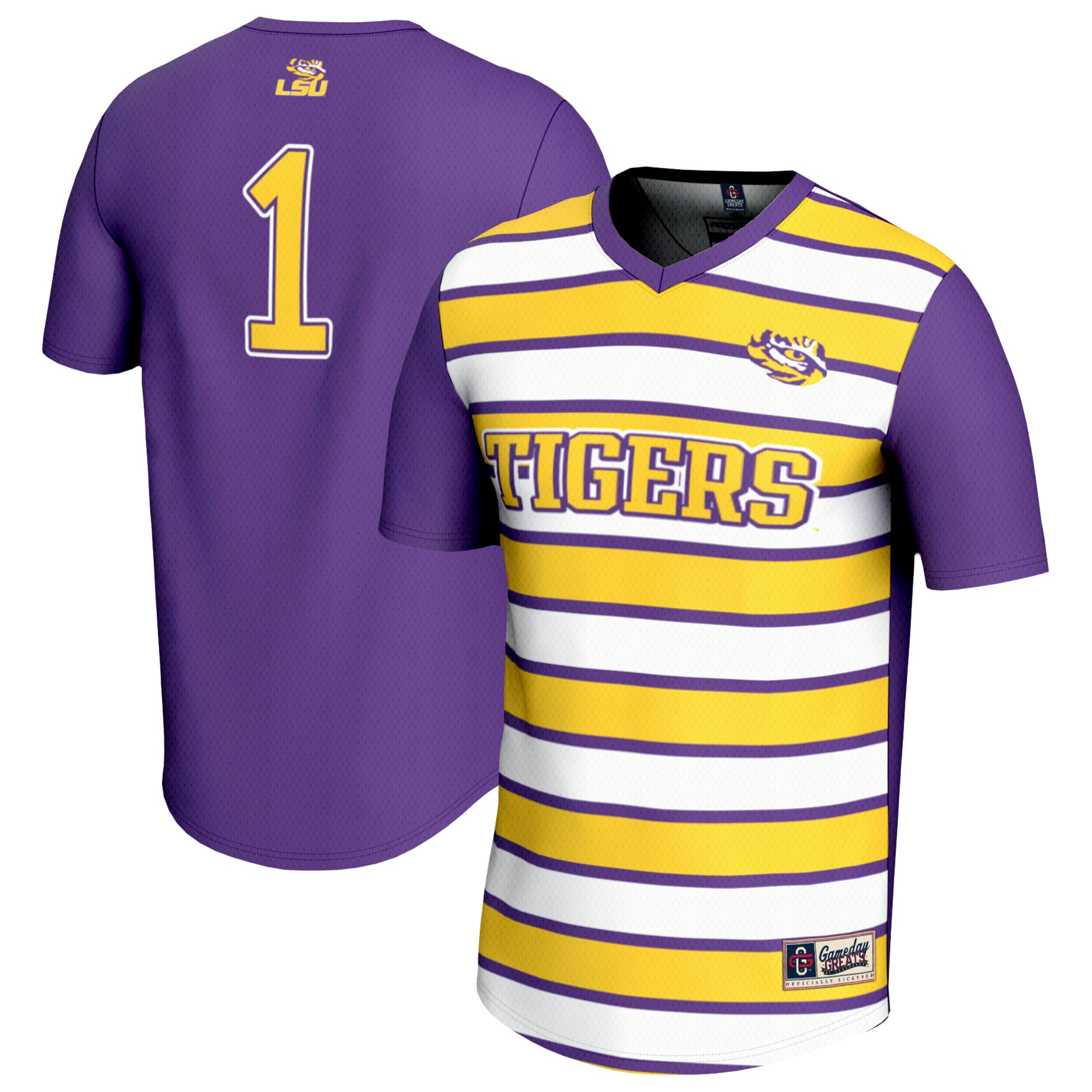  #1 LSU Tigers GameDay Greats Lightweight Soccer Fashion Jersey - Purple
