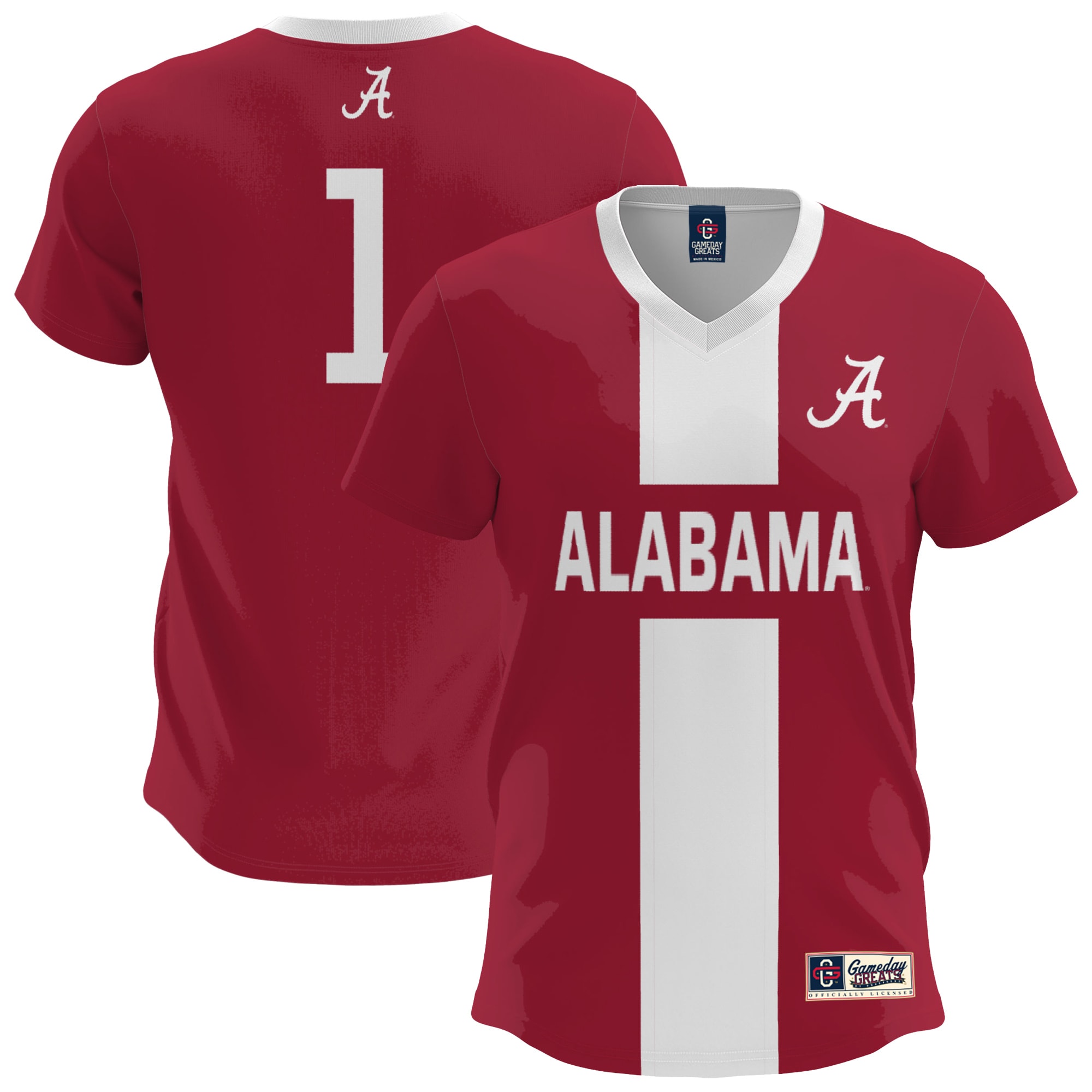  Alabama Crimson Tide GameDay Greats Lightweight Soccer Fashion Jersey - Crimson