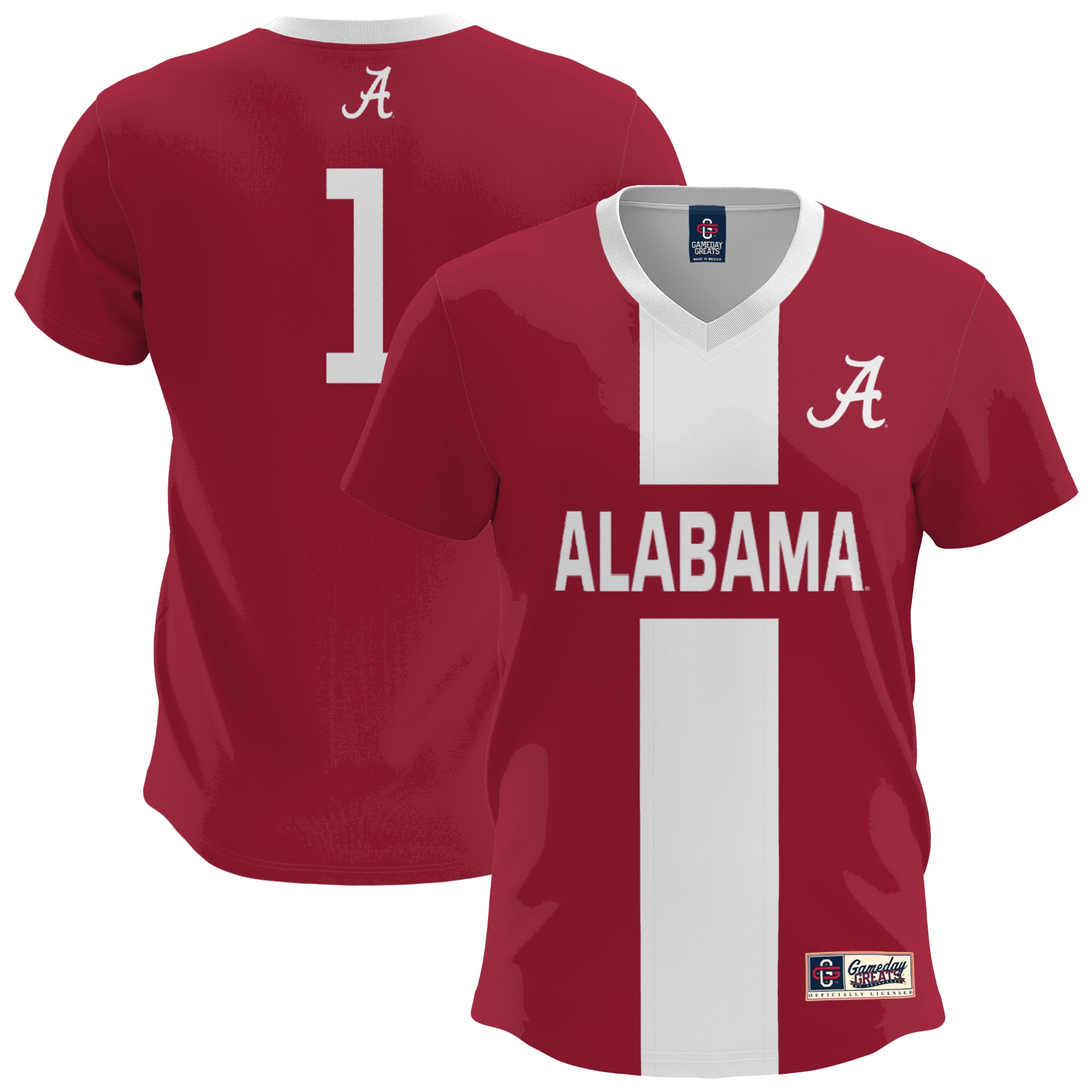  Alabama Crimson Tide GameDay Greats Youth Lightweight Soccer Fashion Jersey - Crimson