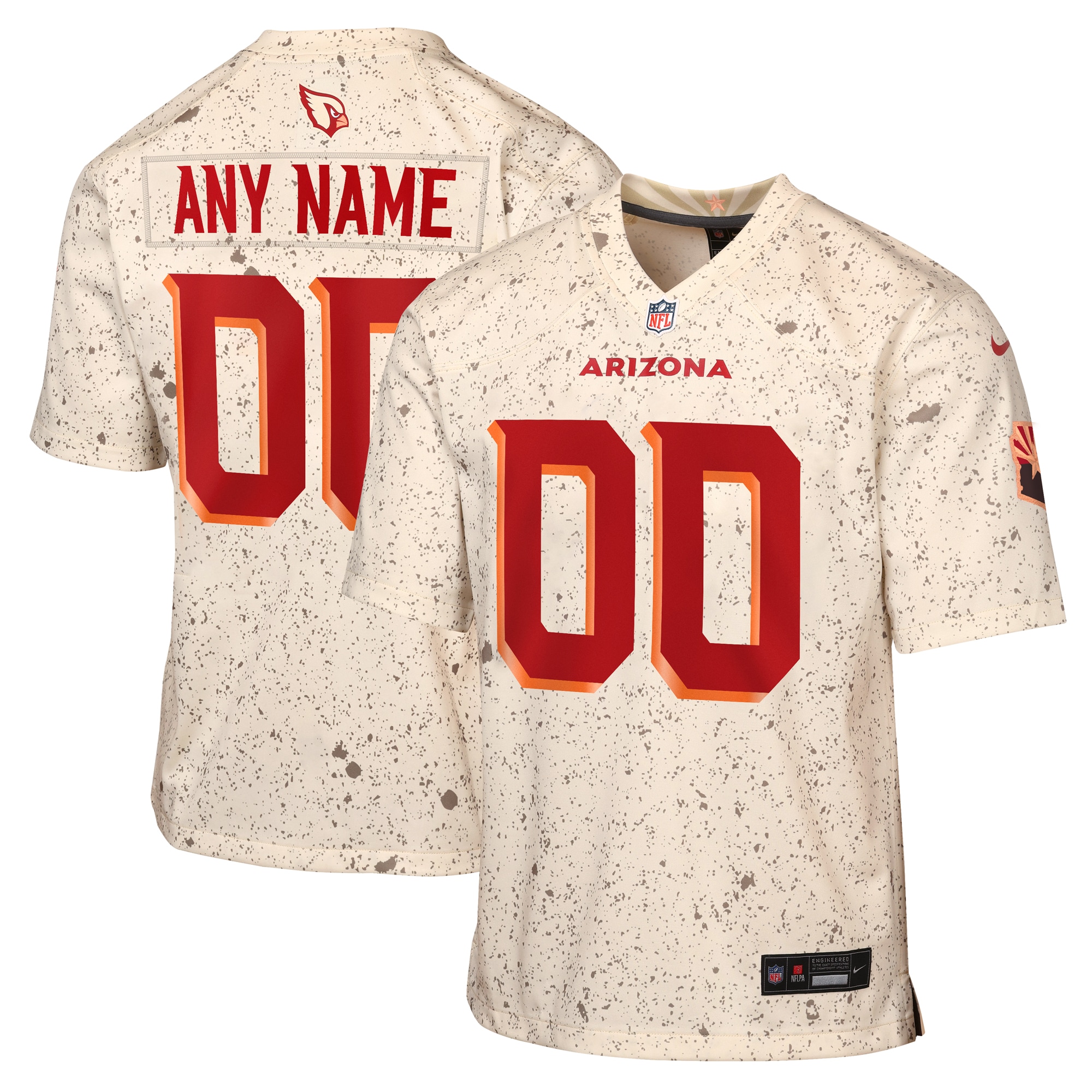  Arizona Cardinals Youth 2025 Rivalries Collection Custom Game Jersey - Natural