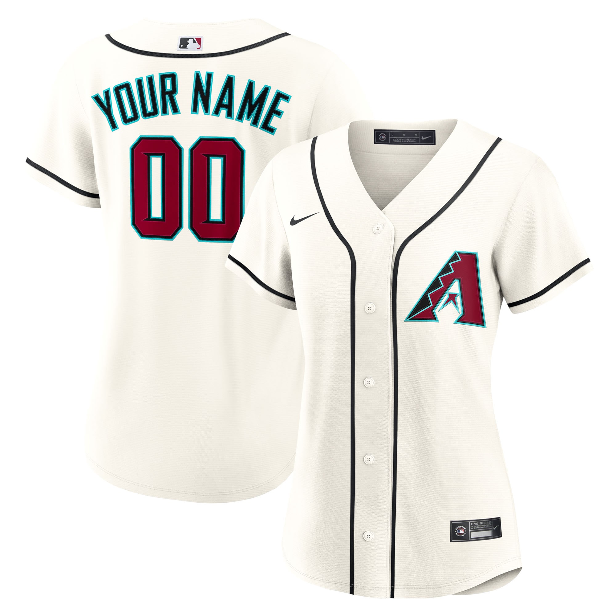  Arizona Diamondbacks Women's Home Custom 2.0 Jersey - Cream