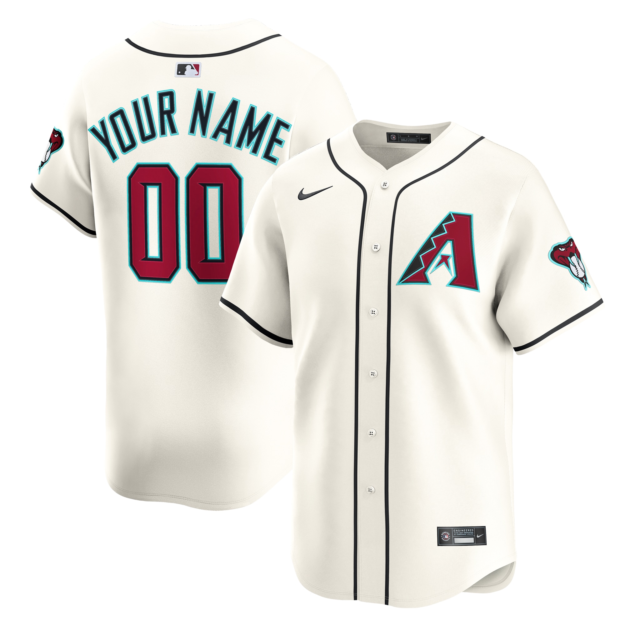  Arizona Diamondbacks Youth Home Custom Limited Jersey - White