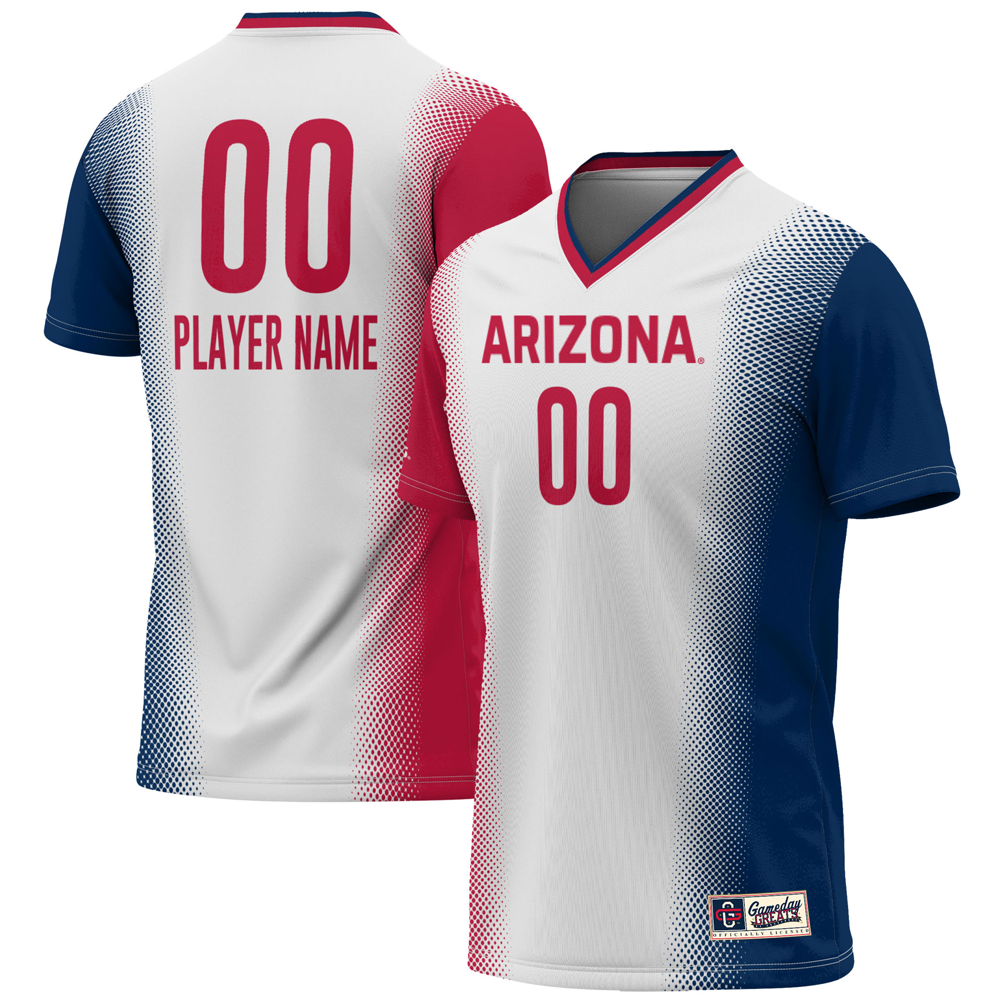  Arizona Wildcats GameDay Greats Unisex Pick-A-Player NIL Lightweight Soccer Jersey - White