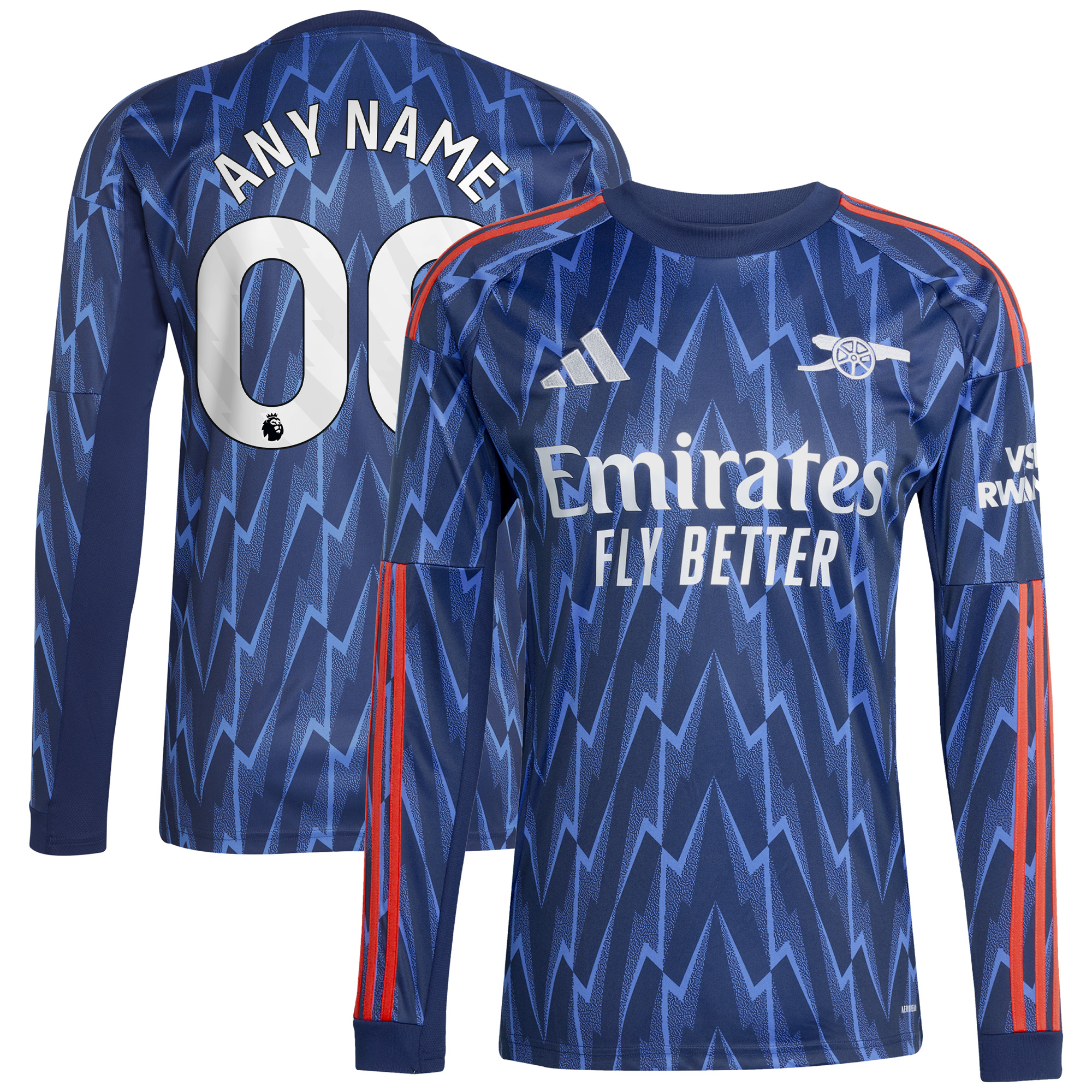  Arsenal 2025/26 Away Long Sleeve Custom Jersey