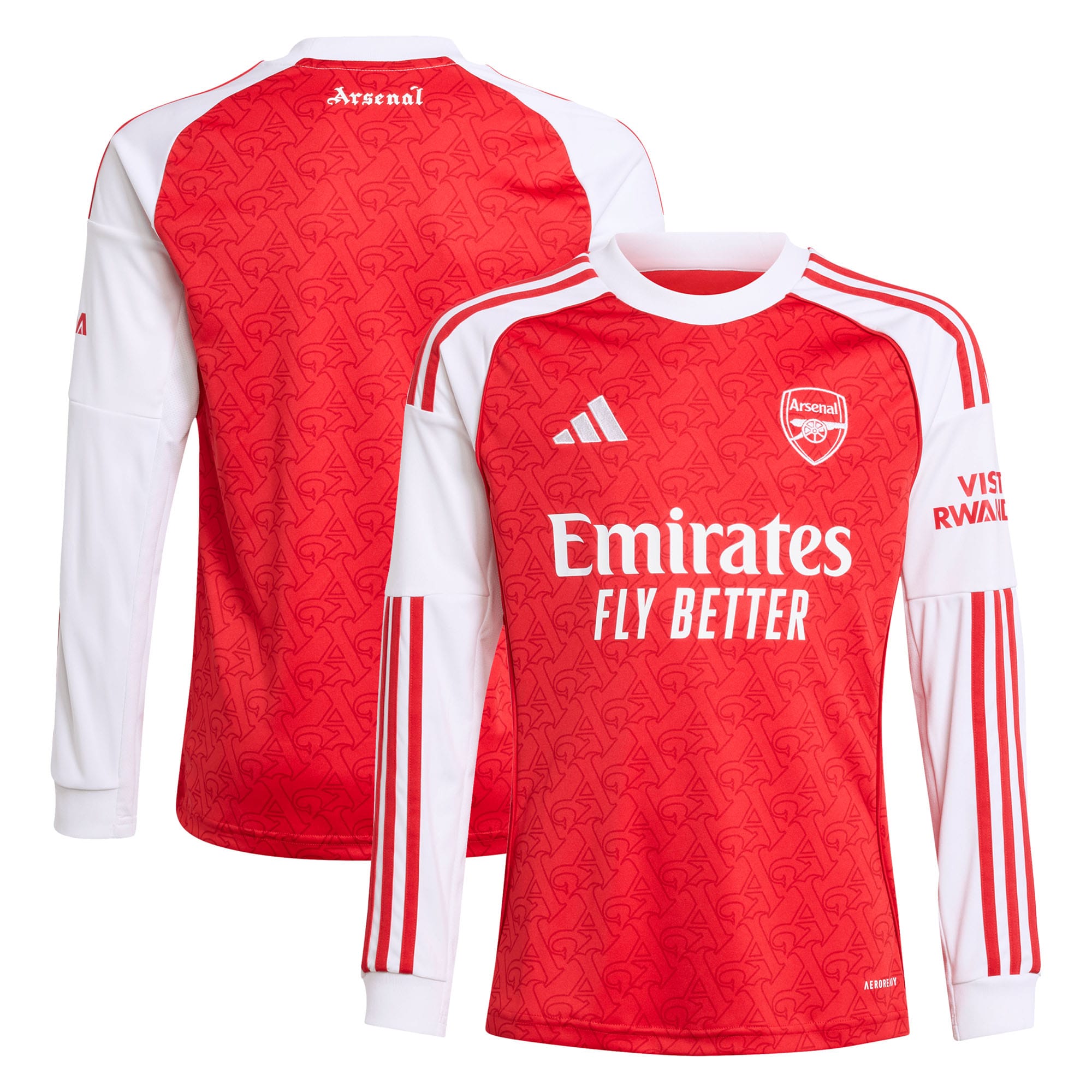  Arsenal Youth 2025/26 Home Long Sleeve Jersey - Red