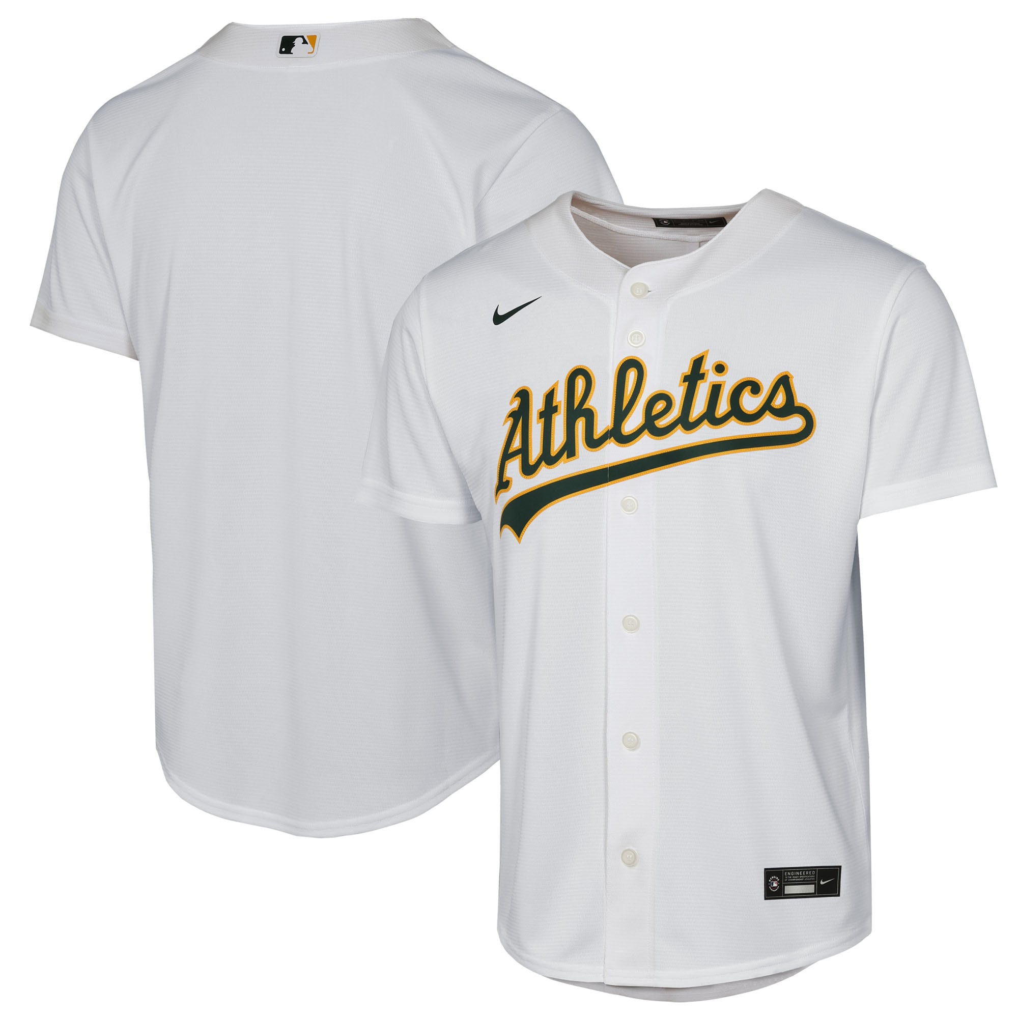  Athletics Youth Home Jersey - White