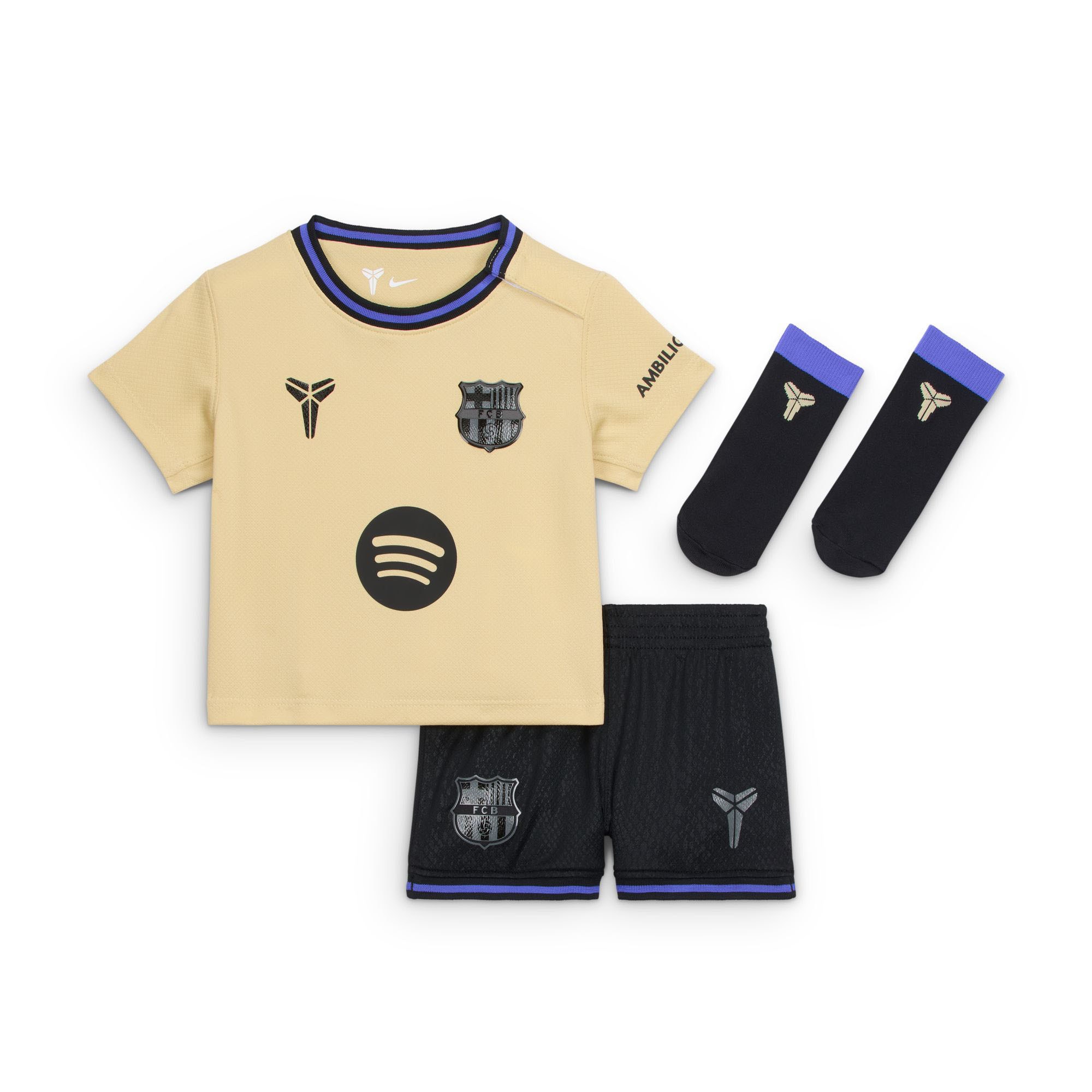  Barcelona Infant 2025/26 Training Stadium Kit Set - Gold
