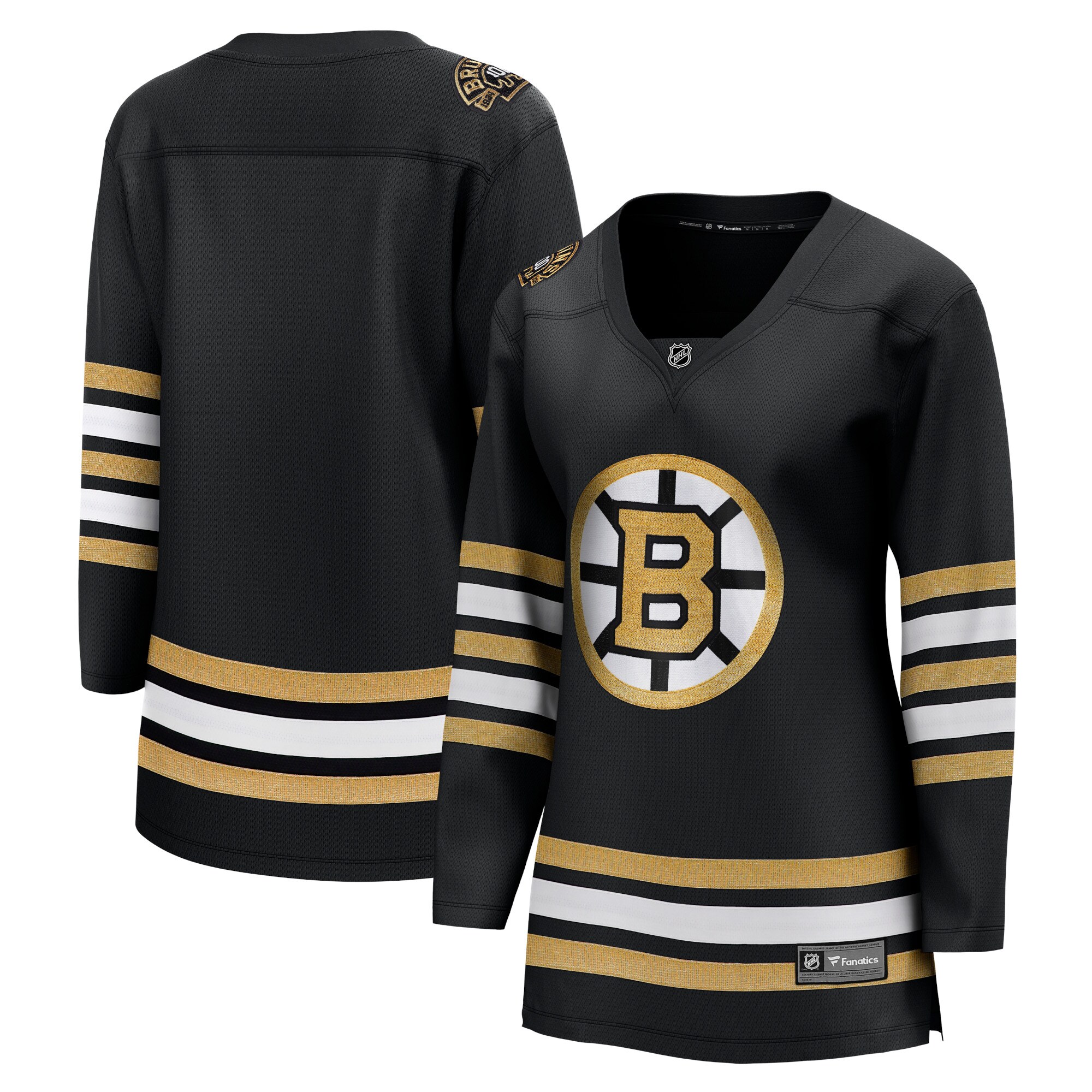  Boston Bruins Fanatics Women's 100th Anniversary Premier Breakaway Jersey - Black