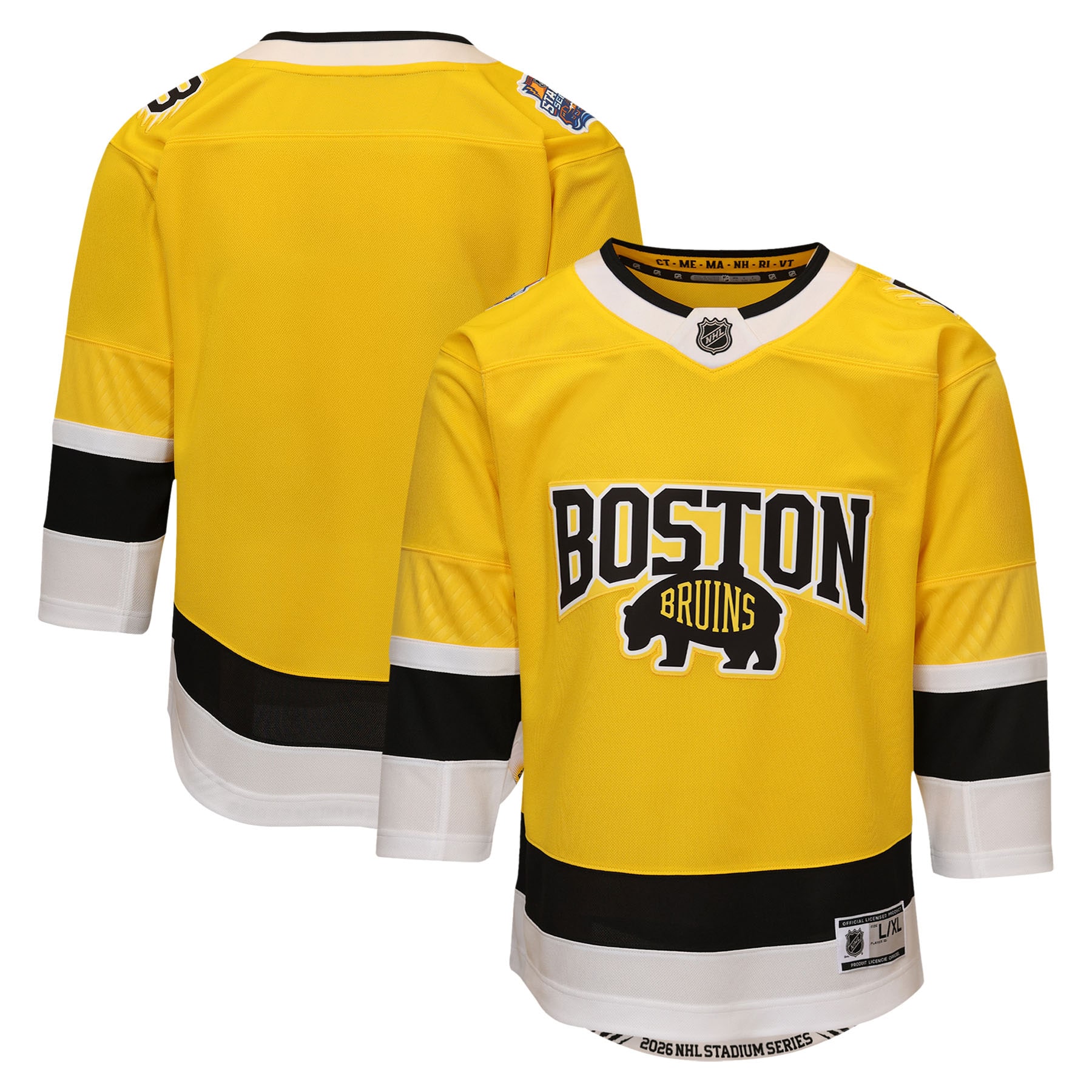  Boston Bruins Outerstuff Youth 2026 Stadium Series Premier Jersey - Gold