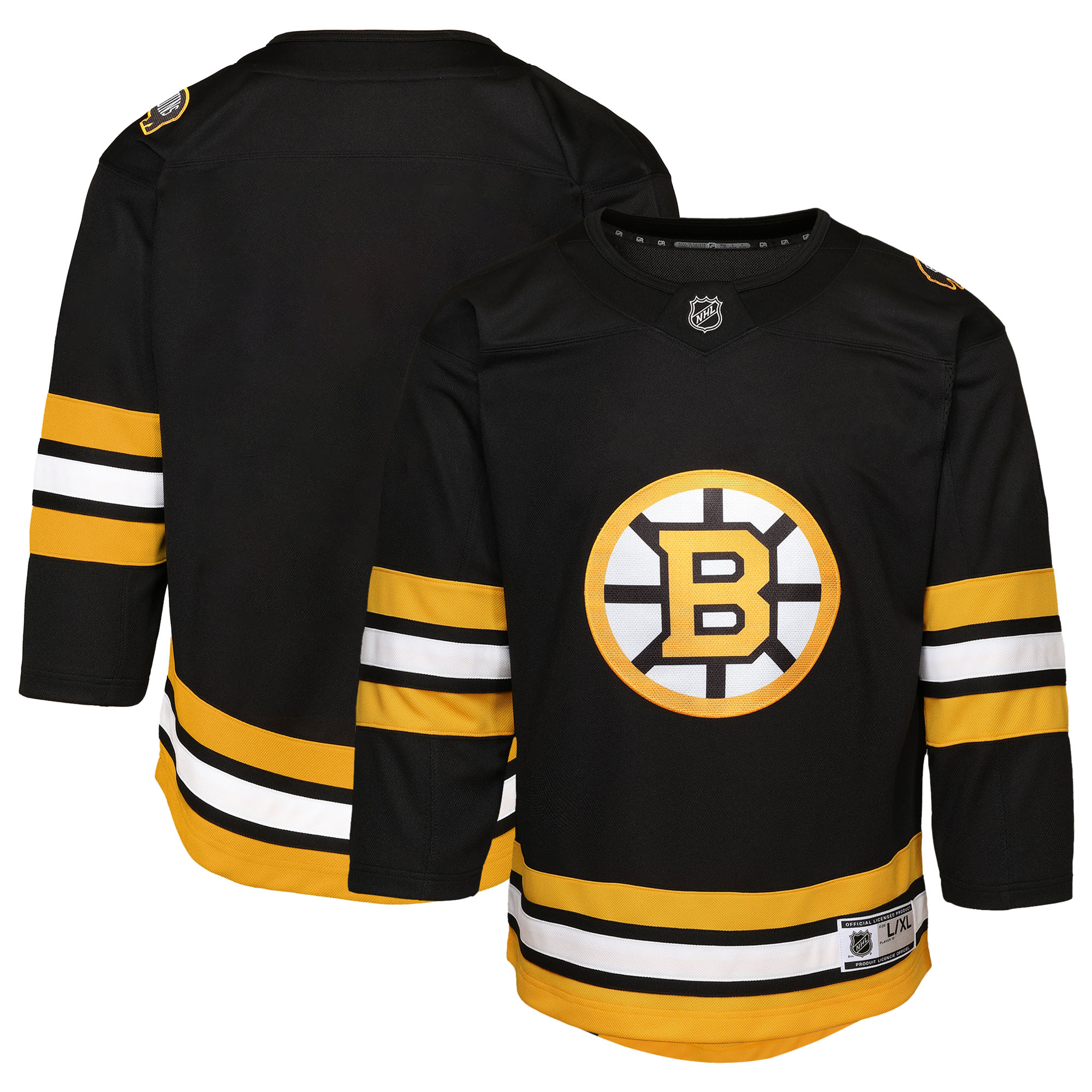  Boston Bruins Youth Home Premier Jersey - Black
