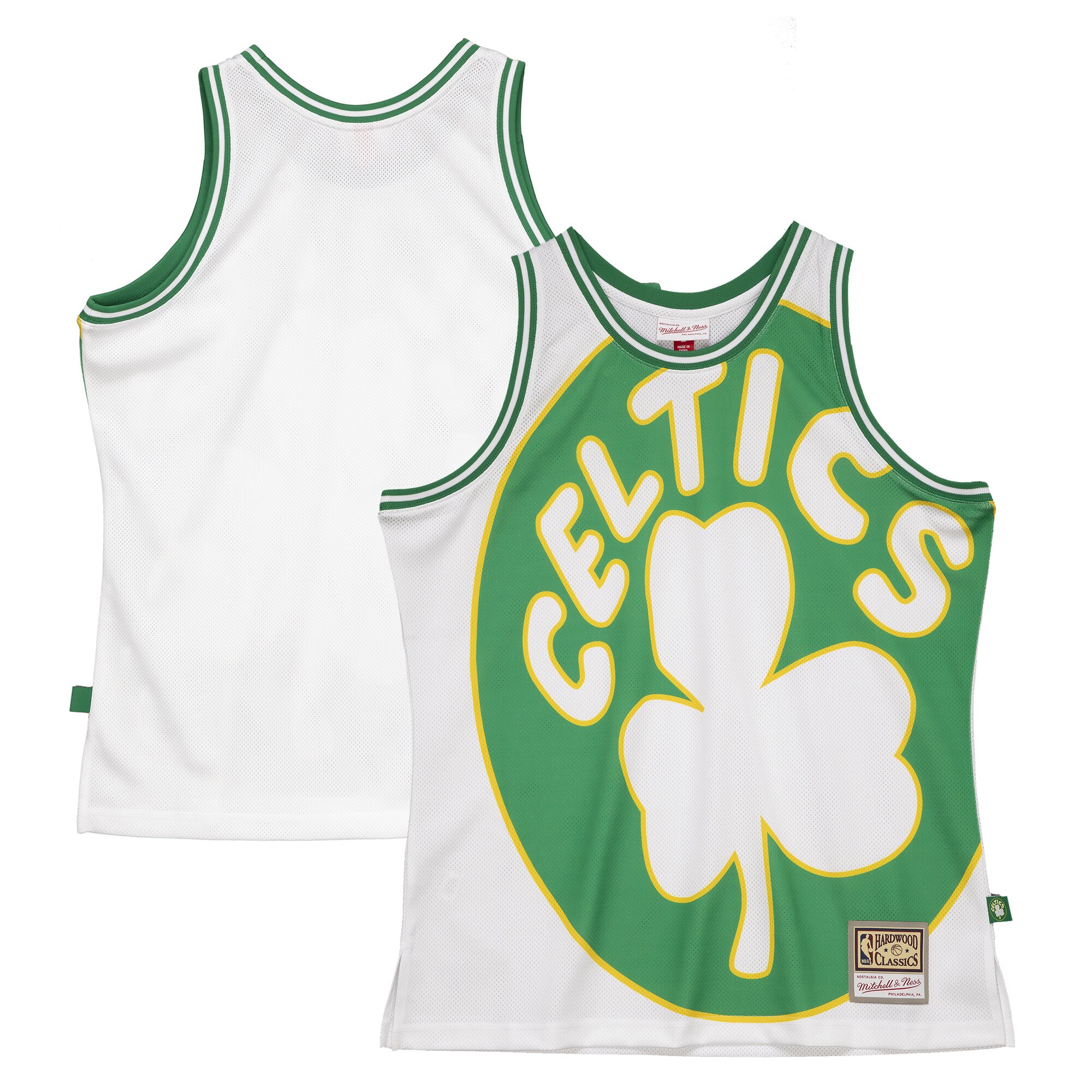  Boston Celtics Mitchell & Ness Hardwood Classics Blown Out Fashion Jersey - White