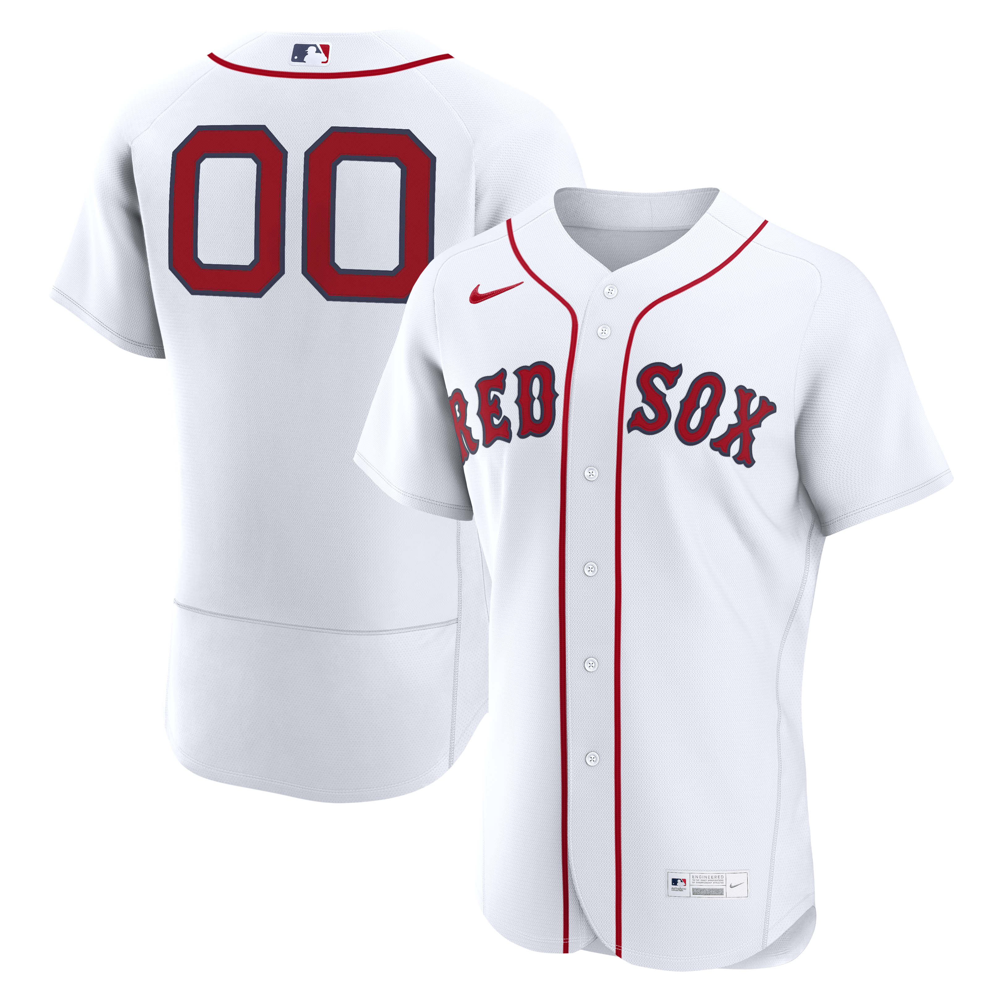  Boston Red Sox Home Custom Jersey - White