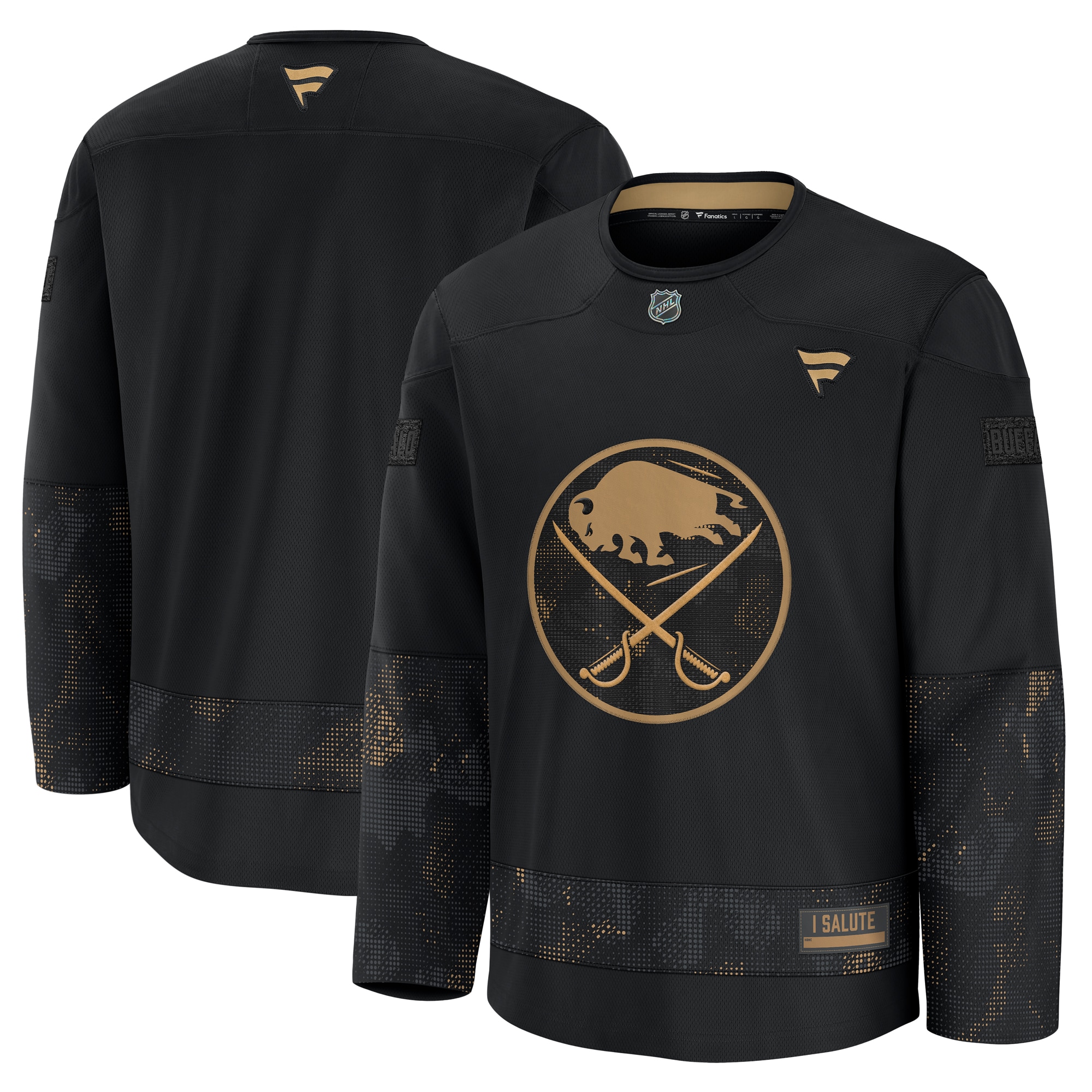  Buffalo Sabres Fanatics 2024 Military Appreciation Practice Jersey - Black