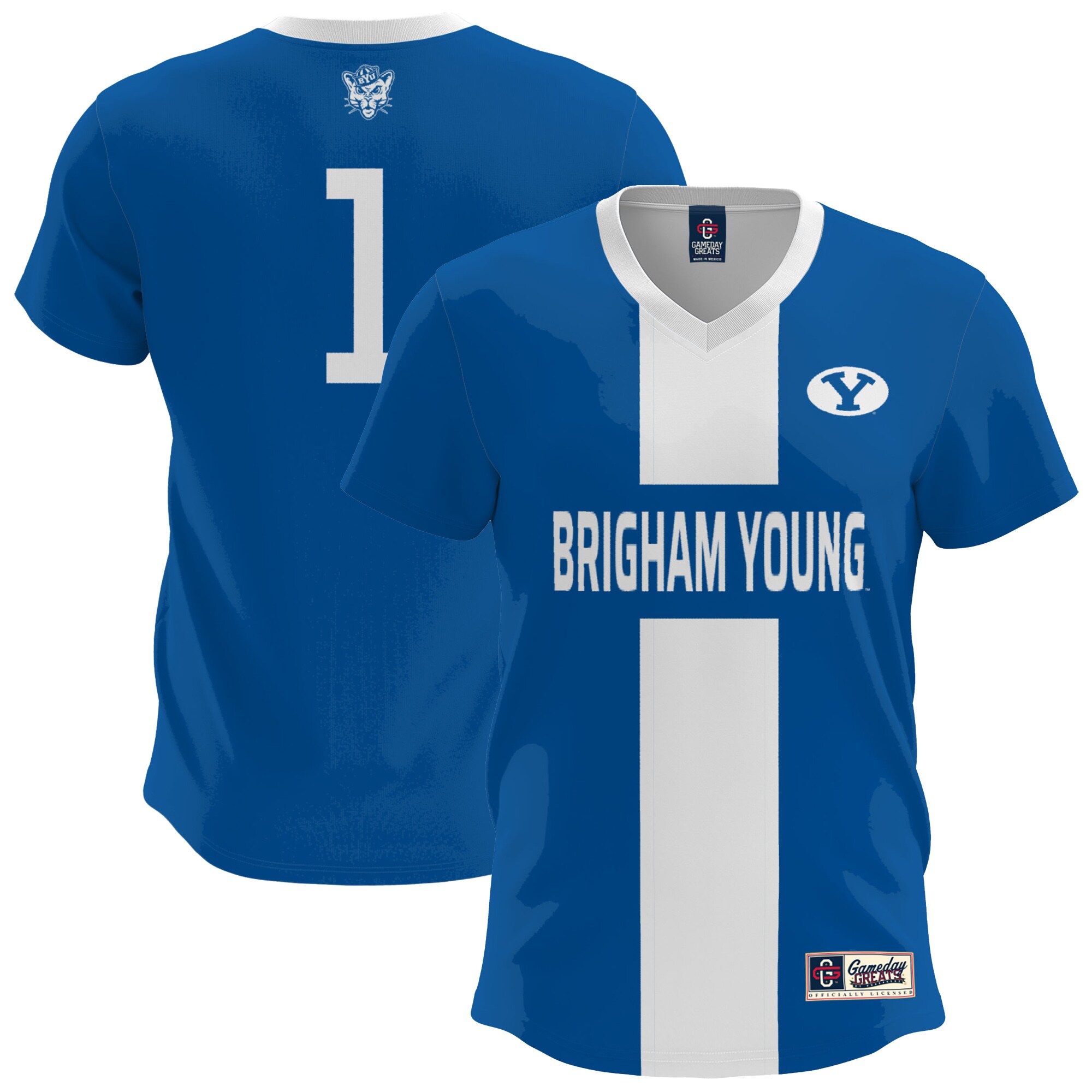  BYU Cougars GameDay Greats Youth Lightweight Soccer Fashion Jersey - Royal