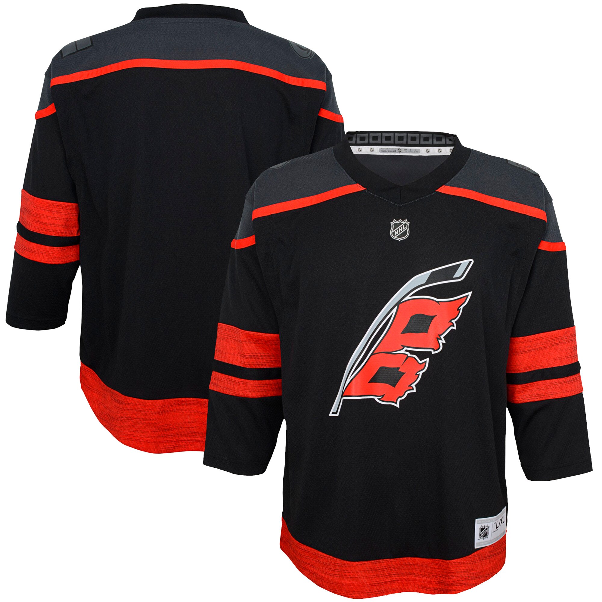  Carolina Hurricanes Youth Home Premier Jersey - Black