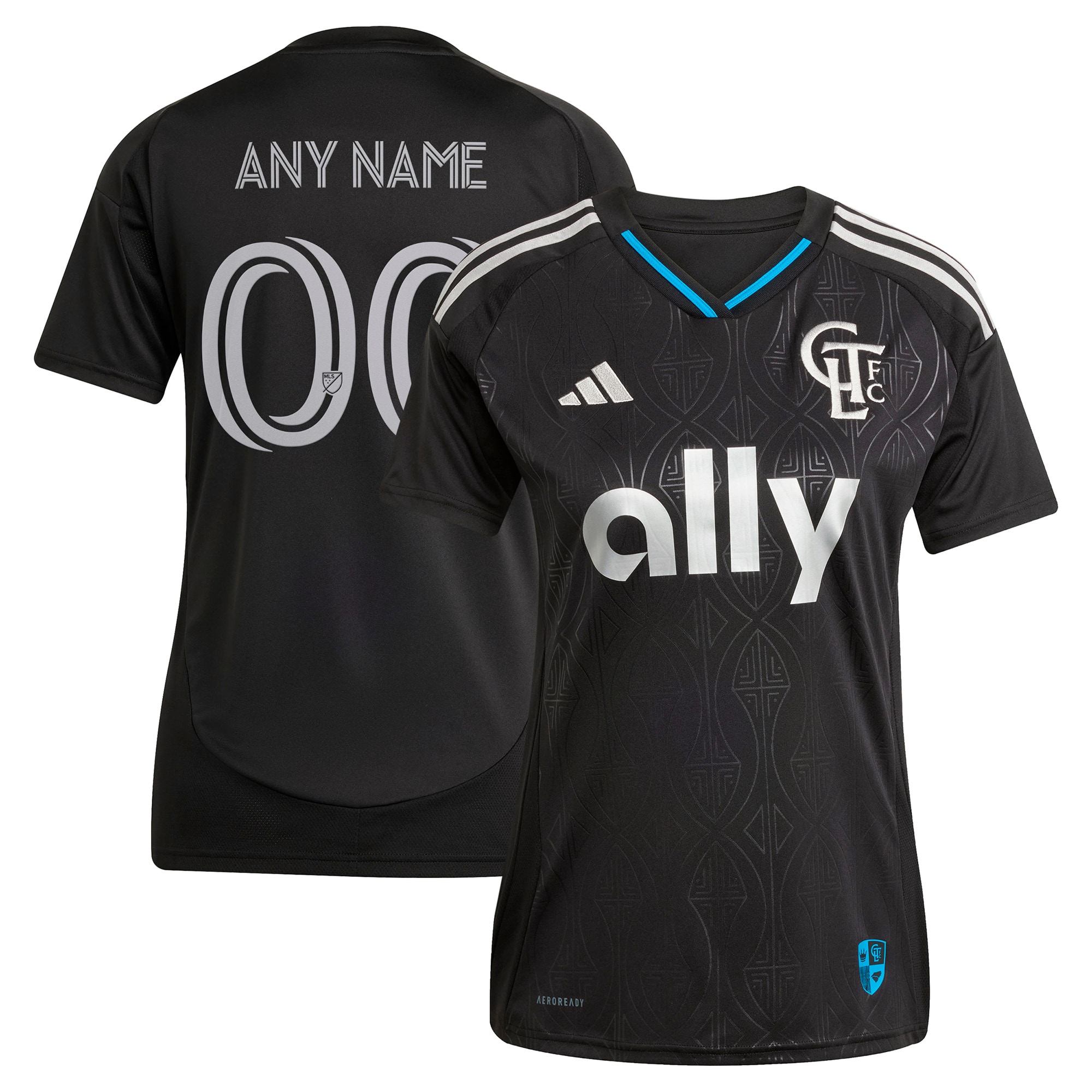  Charlotte FC Women's 2025 Fortress Kit Custom Jersey - Black