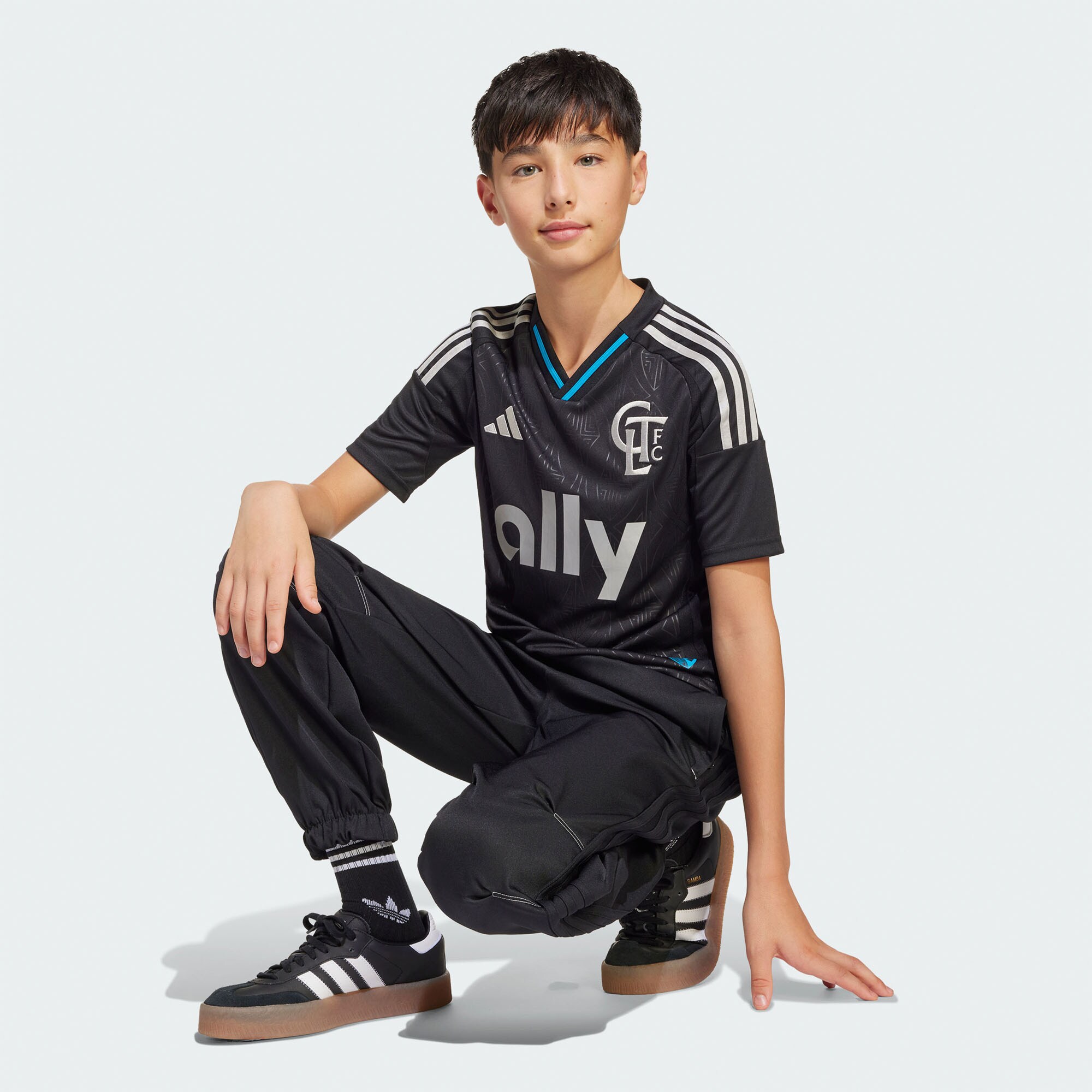  Charlotte FC Youth 2025 Fortress Kit Jersey - Black