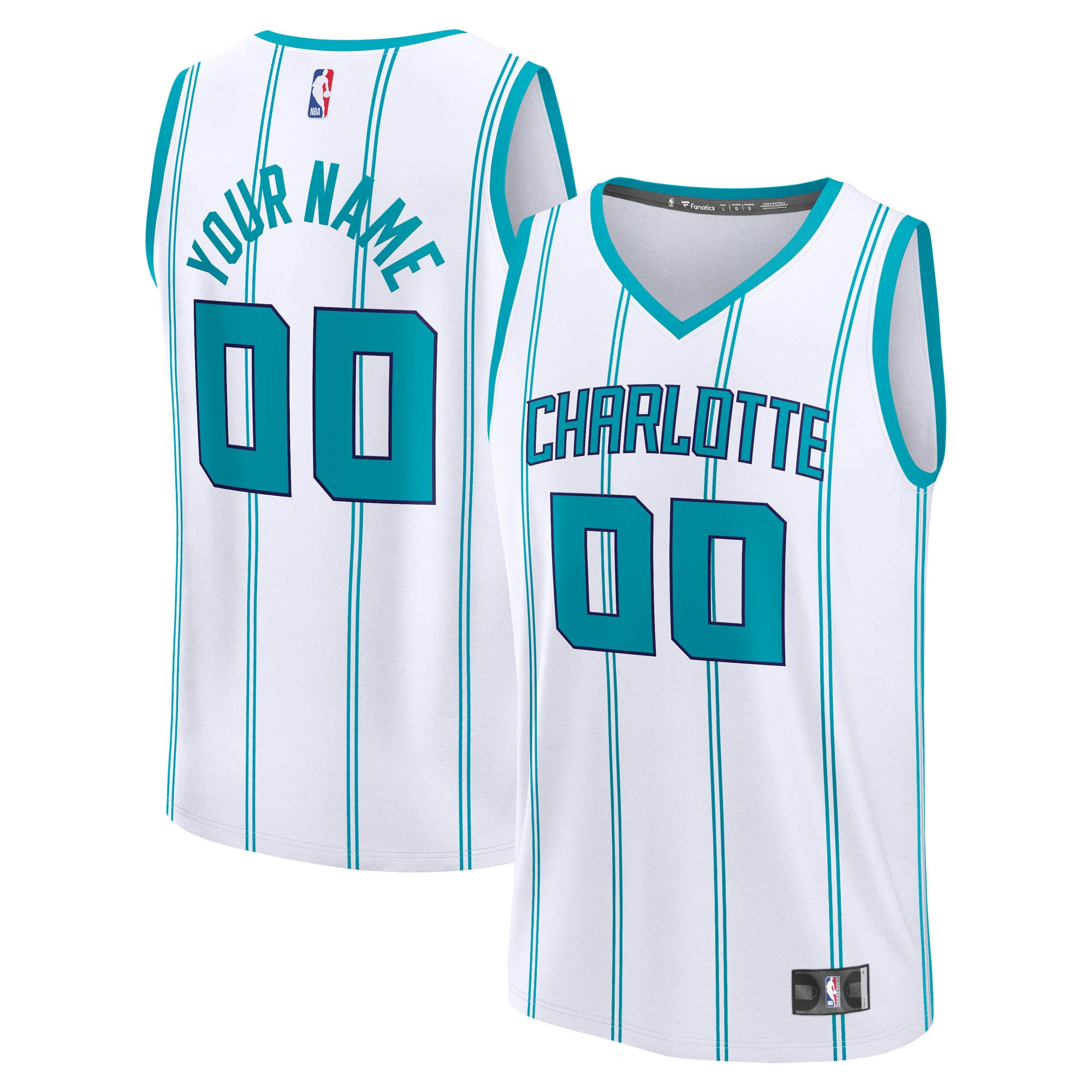  Charlotte Hornets Fanatics Fast Break Custom Jersey - Icon Edition