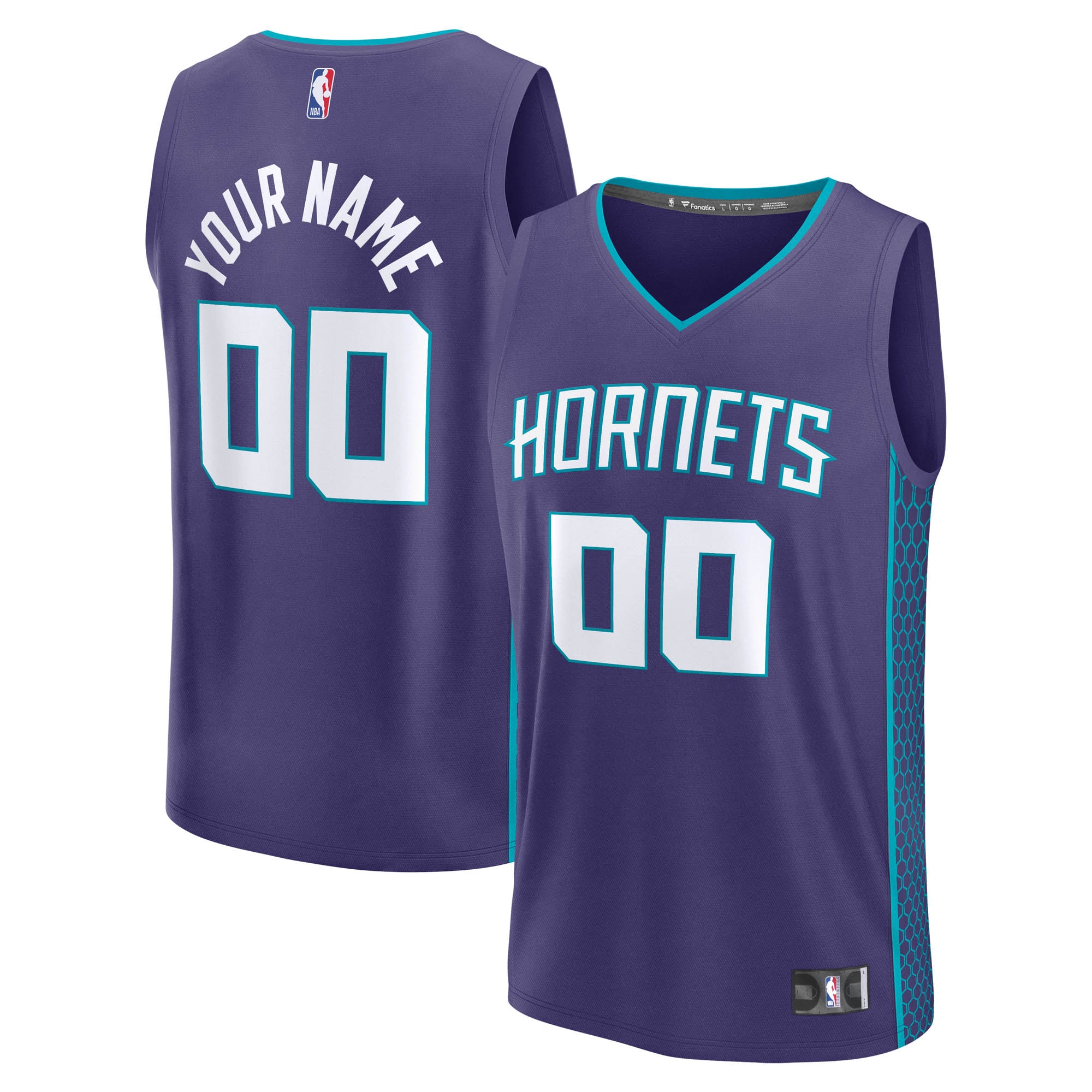  Charlotte Hornets Fanatics Fast Break Custom Jersey - Icon Edition