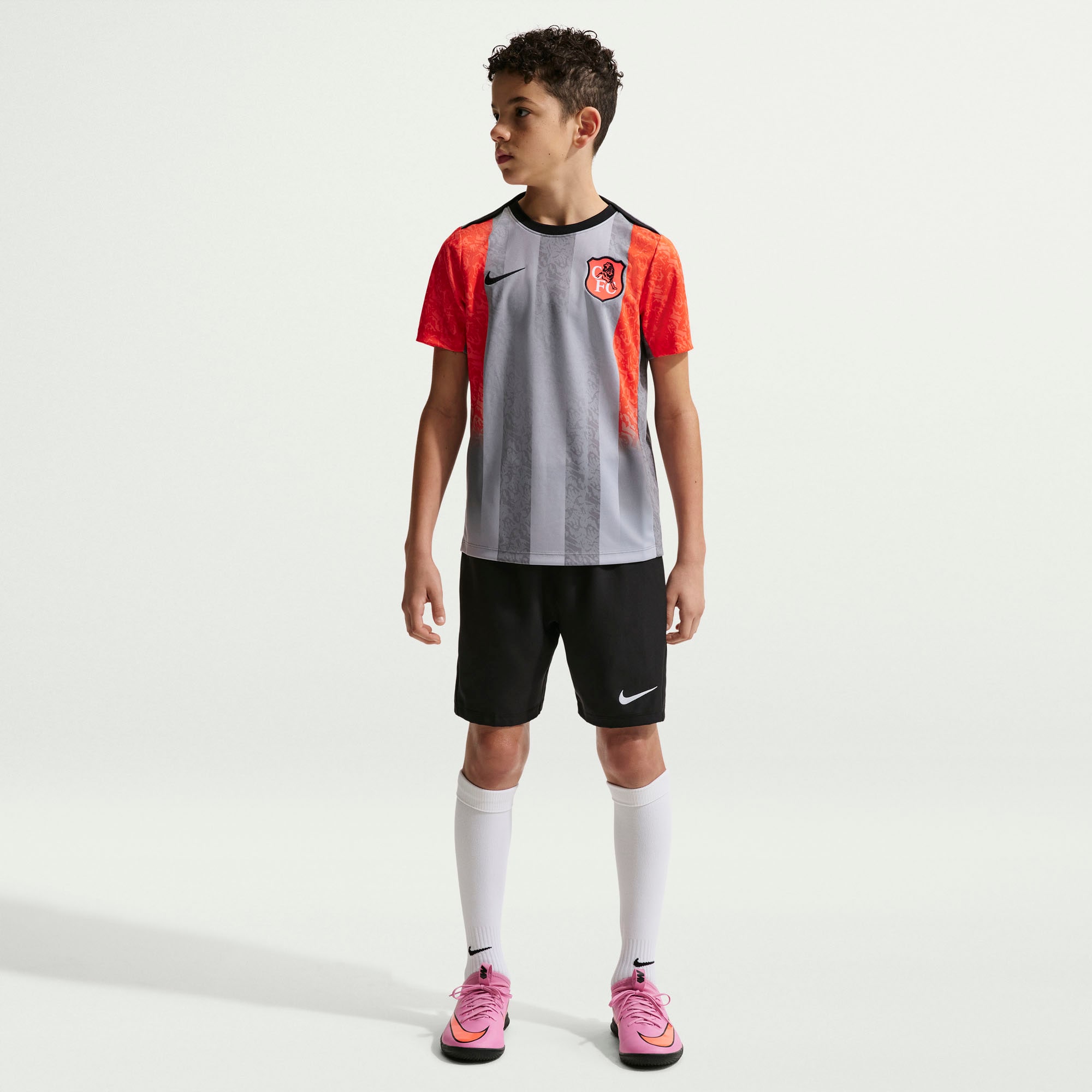  Chelsea Youth 2025/26 Academy Pro Pre-Match Top - Gray