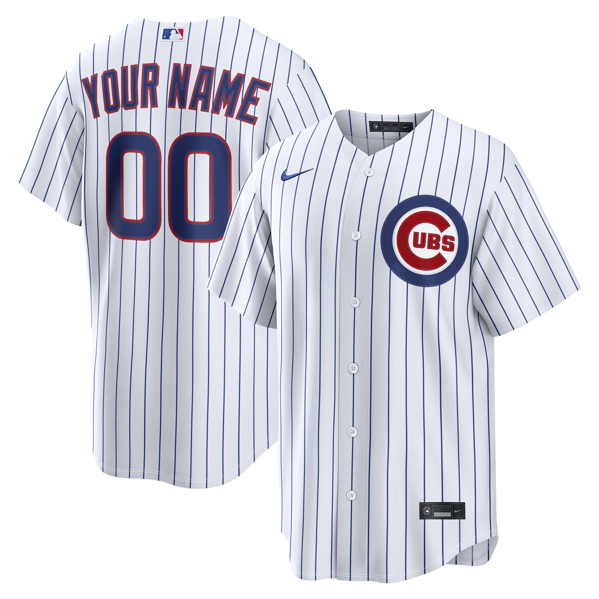  Chicago Cubs Home Custom Jersey - White