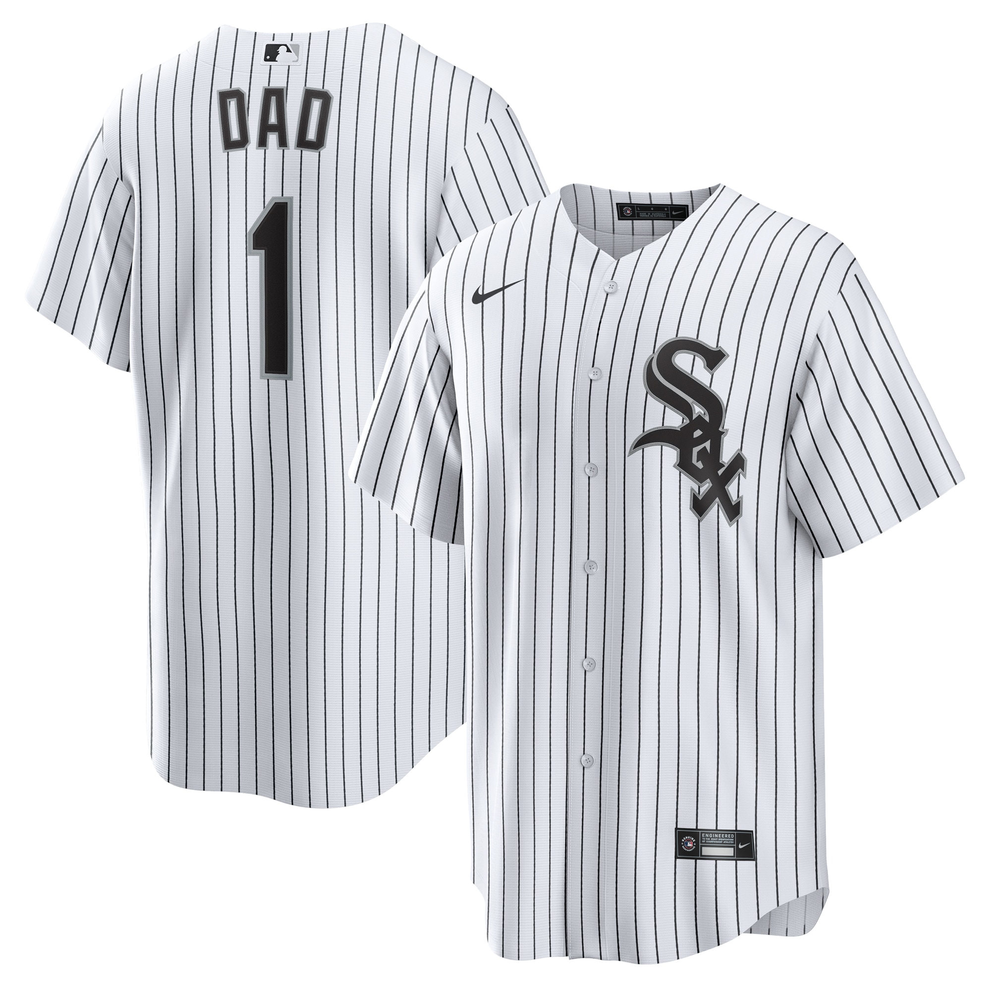  Chicago White Sox #1 Dad Home Jersey - White