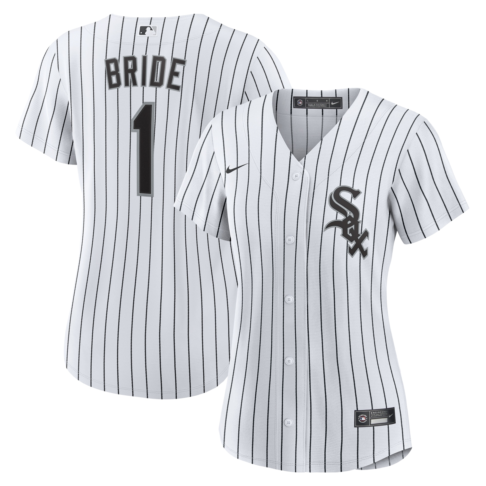  Chicago White Sox Women's #1 Bride Home Jersey - White
