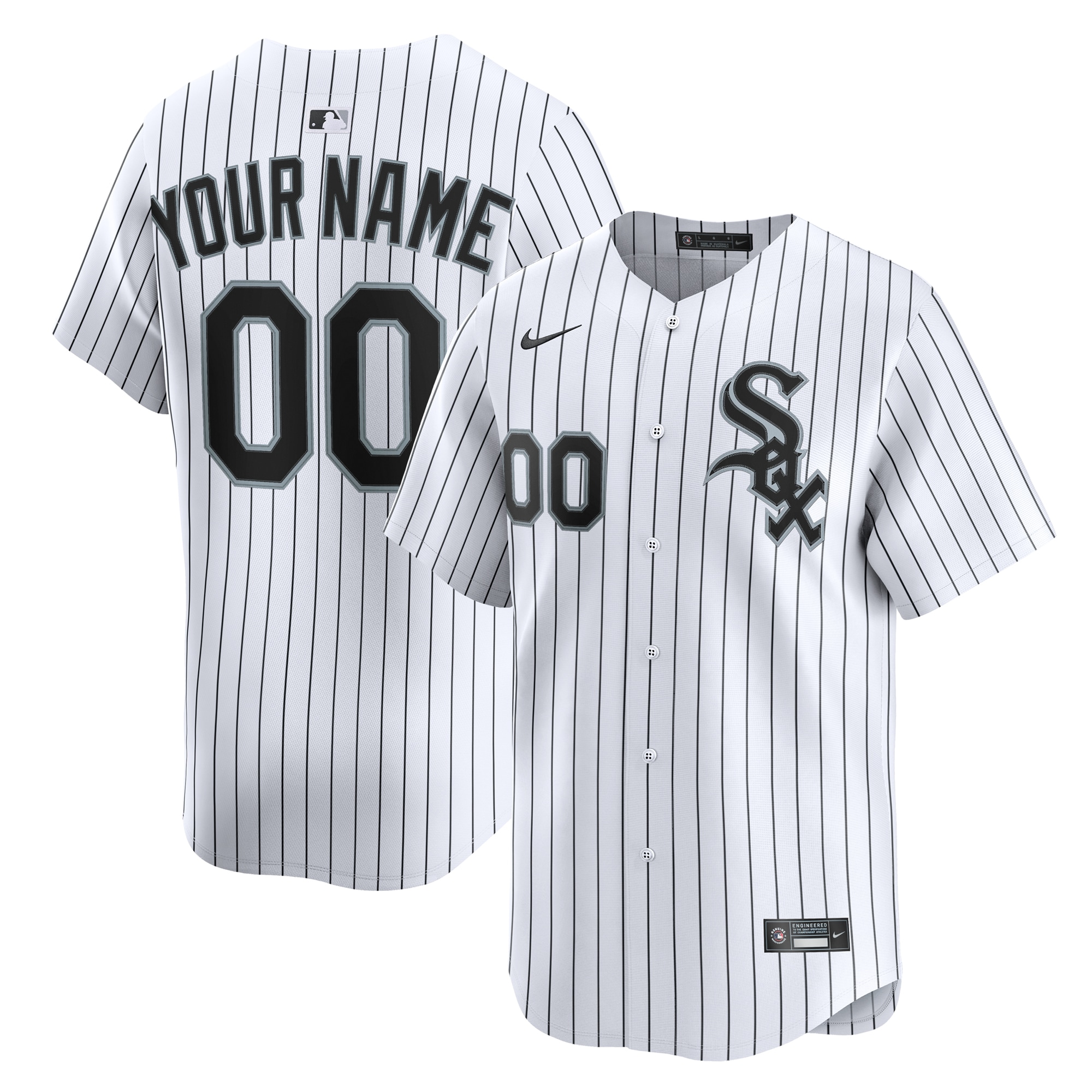  Chicago White Sox Youth Home Custom Limited Jersey - White
