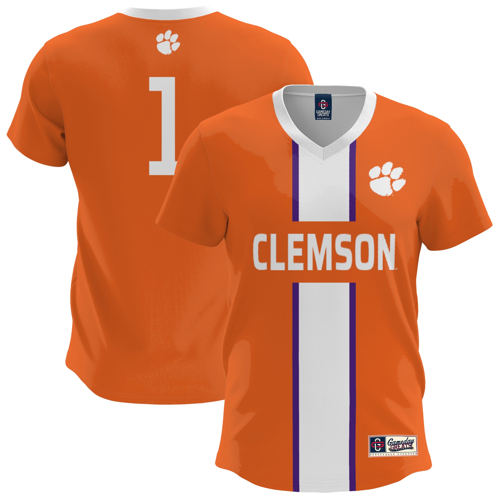  Clemson Tigers GameDay Greats Youth Lightweight Soccer Fashion Jersey - Orange