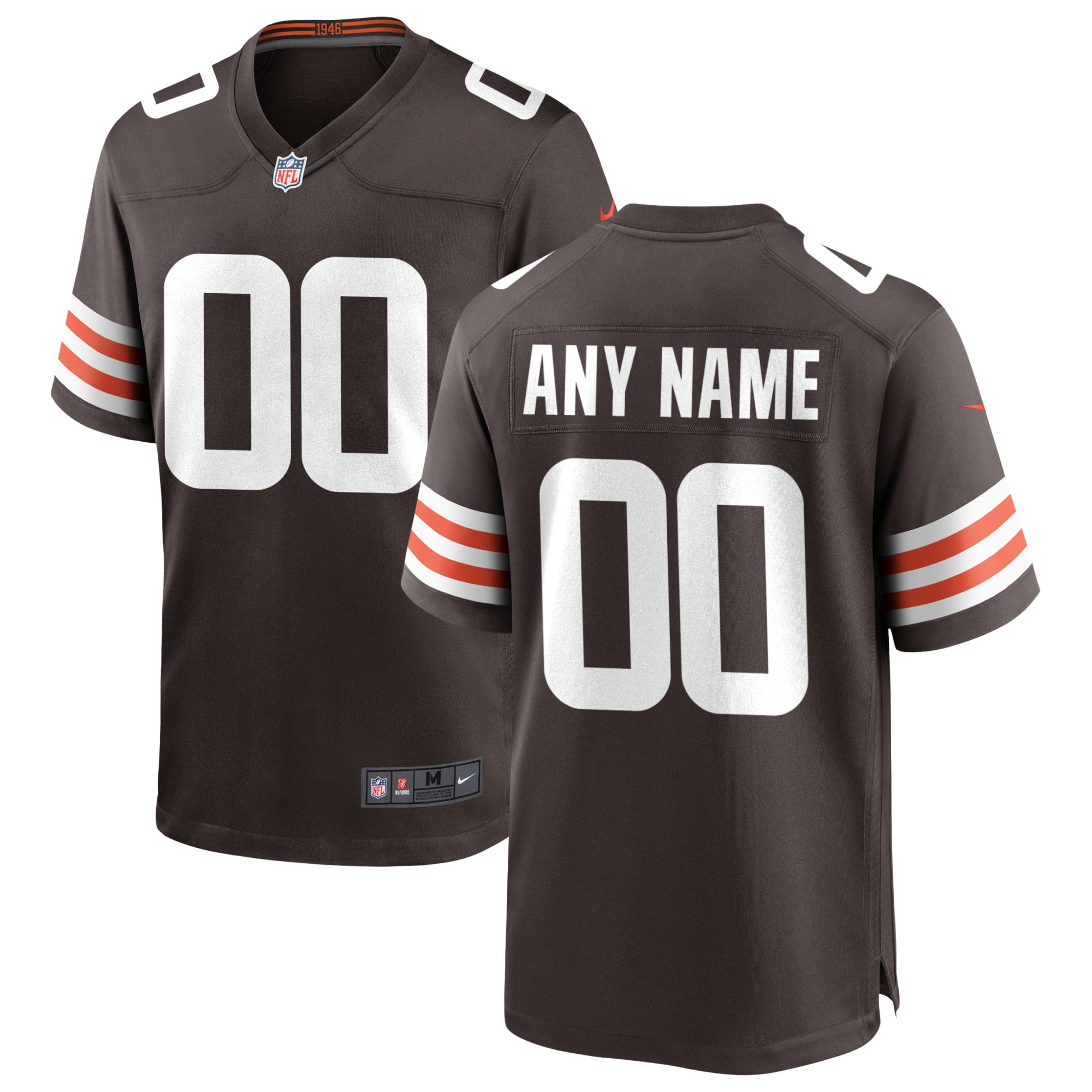  Cleveland Browns Custom Game Jersey - Brown