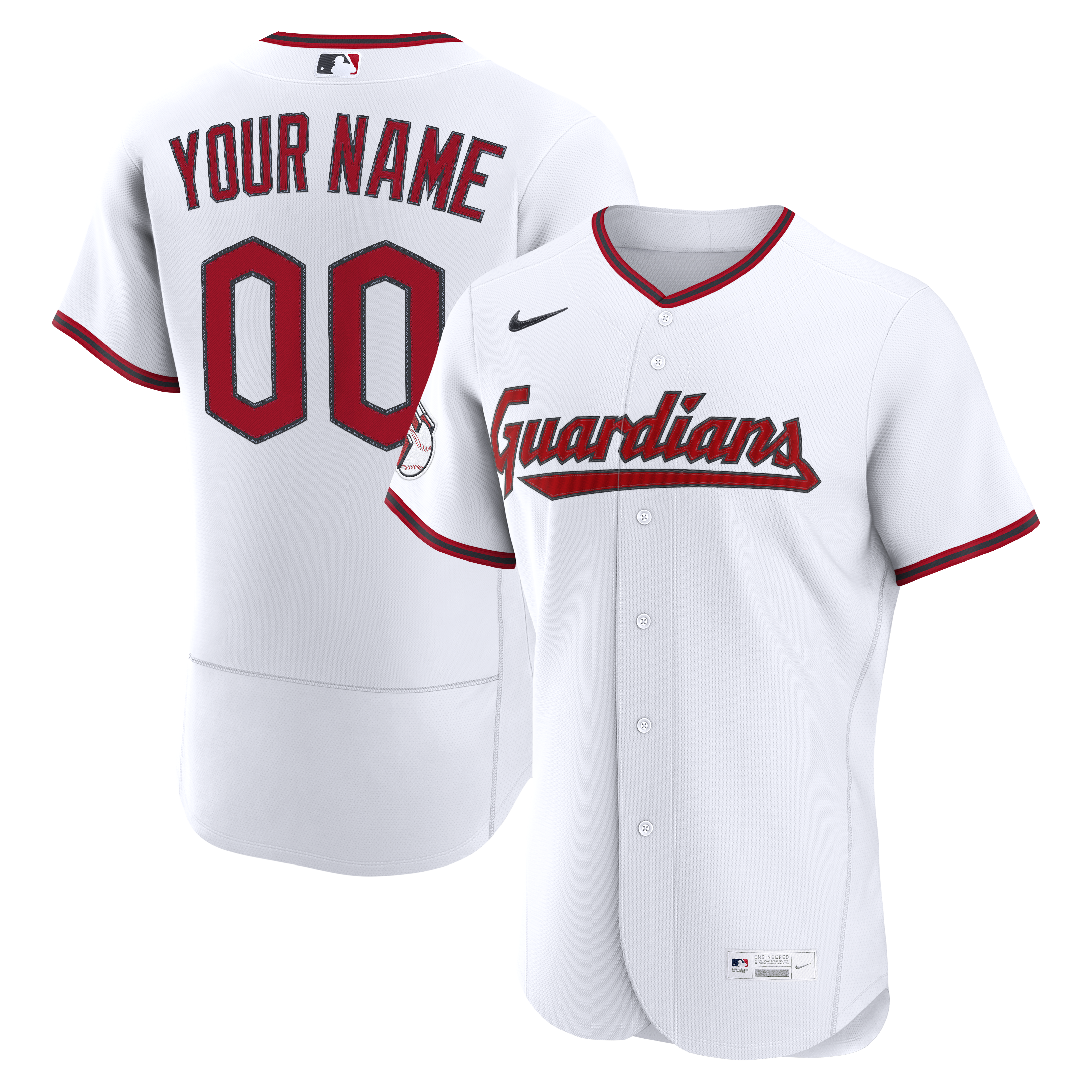  Cleveland Guardians Home Custom Jersey - White