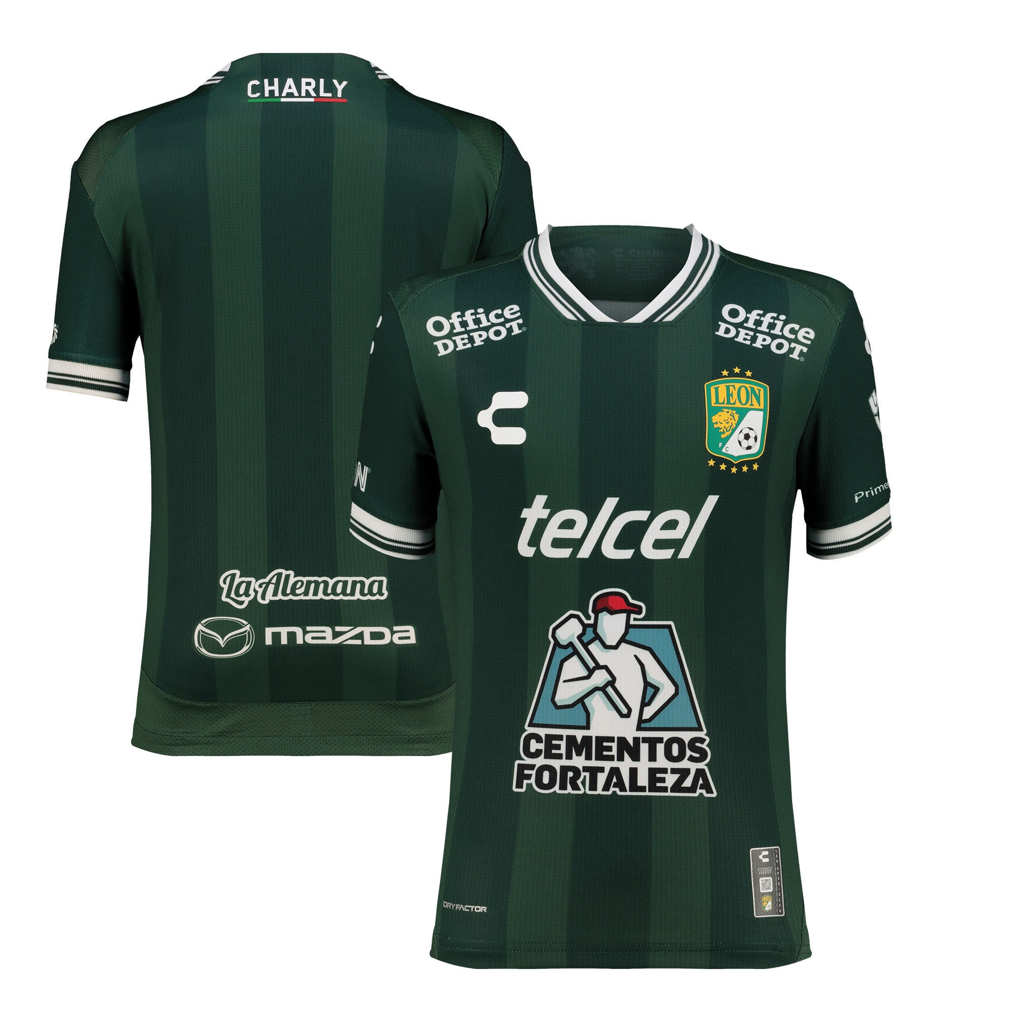  Club Leon Charly Youth 2025/26 Home Jersey - Green