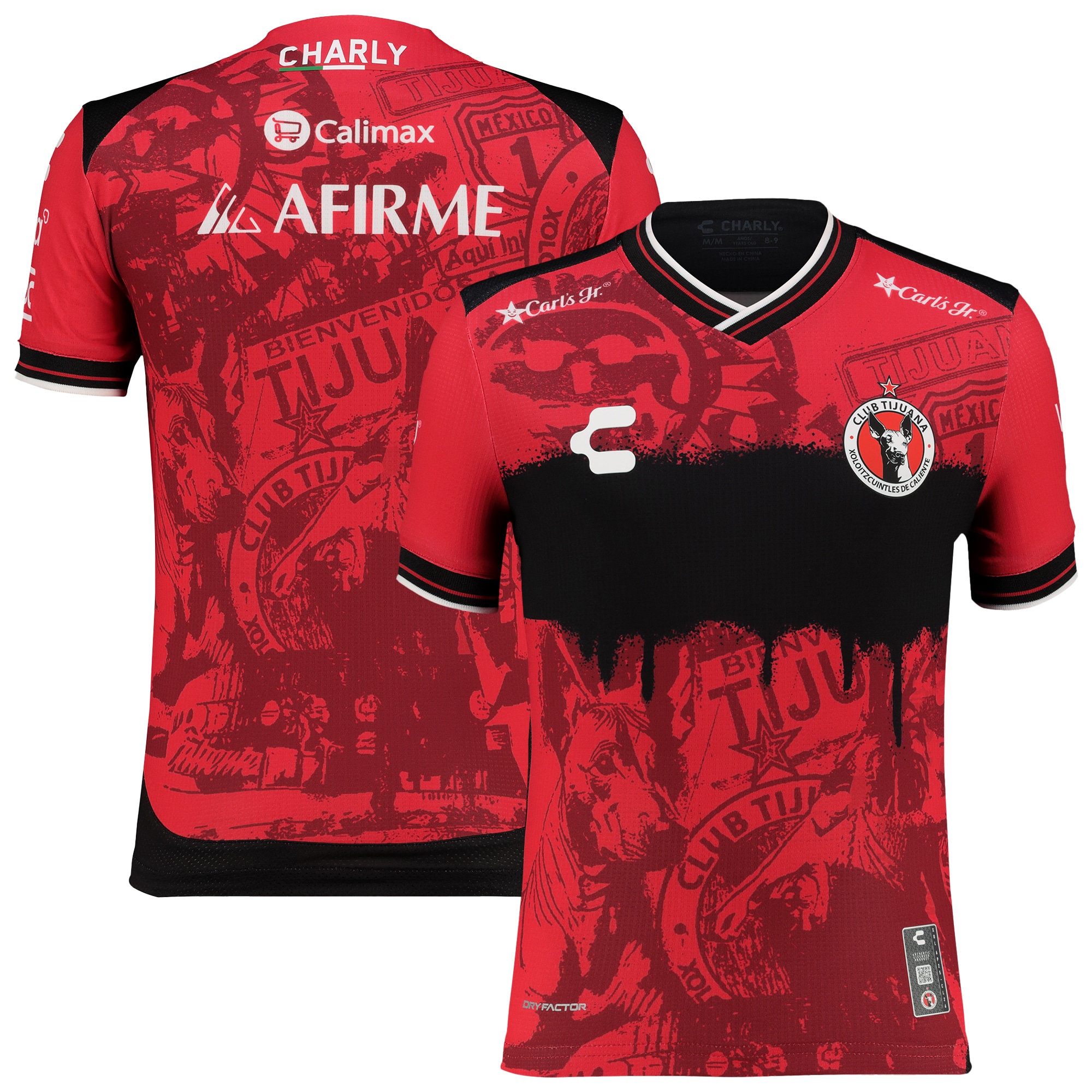  Club Tijuana Charly Youth 2025/26 Home Jersey - Red