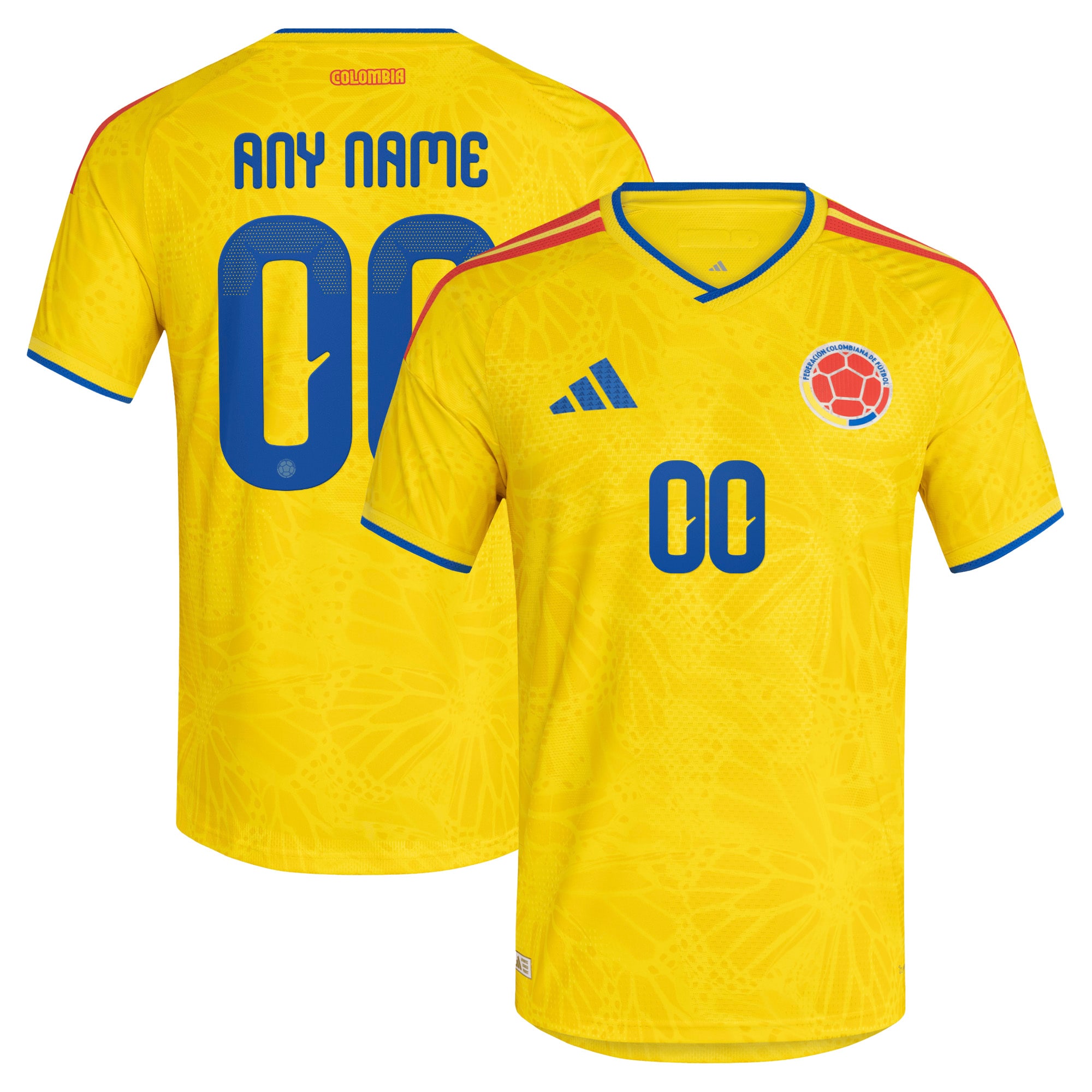  Colombia National Team FIFA x World Cup 2026 Home On Field Custom Jersey - Yellow