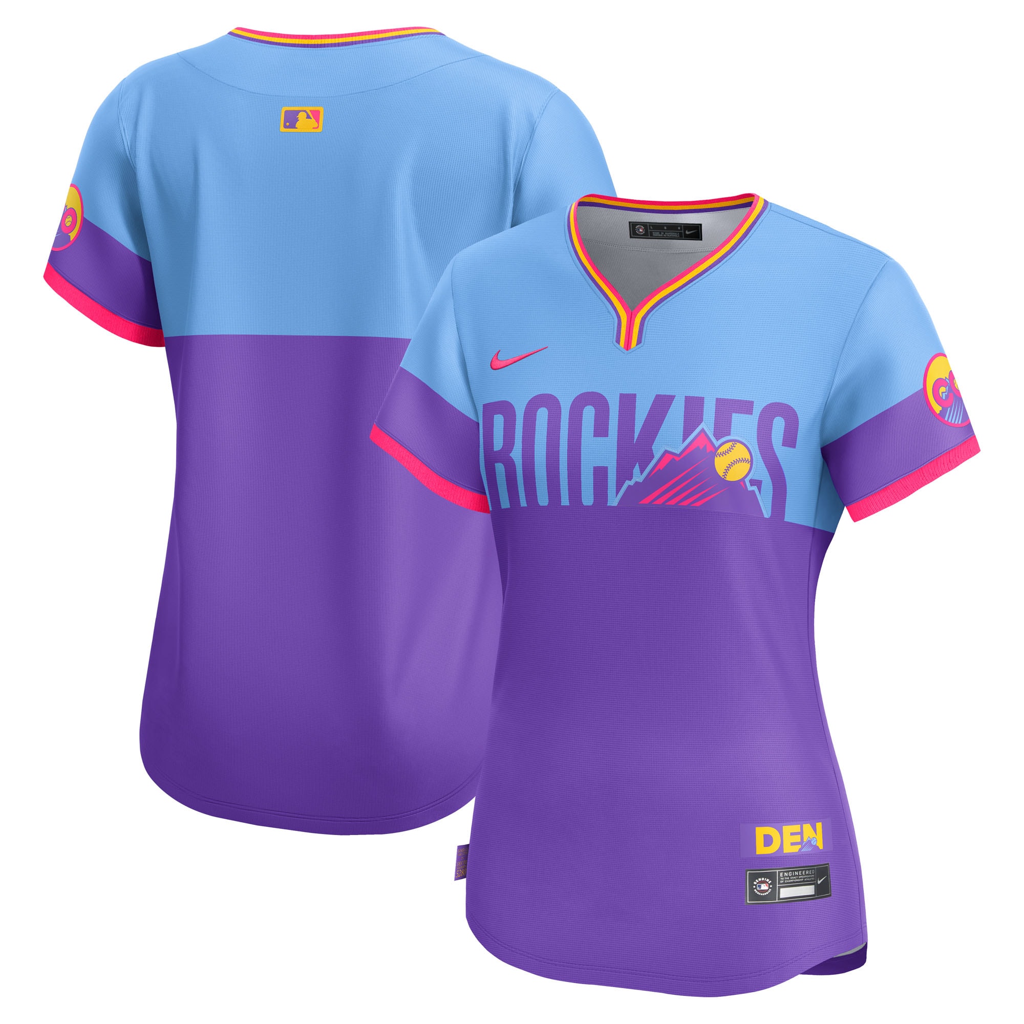  Colorado Rockies Women's 2025 City Connect Limited Jersey - Purple/Light Blue