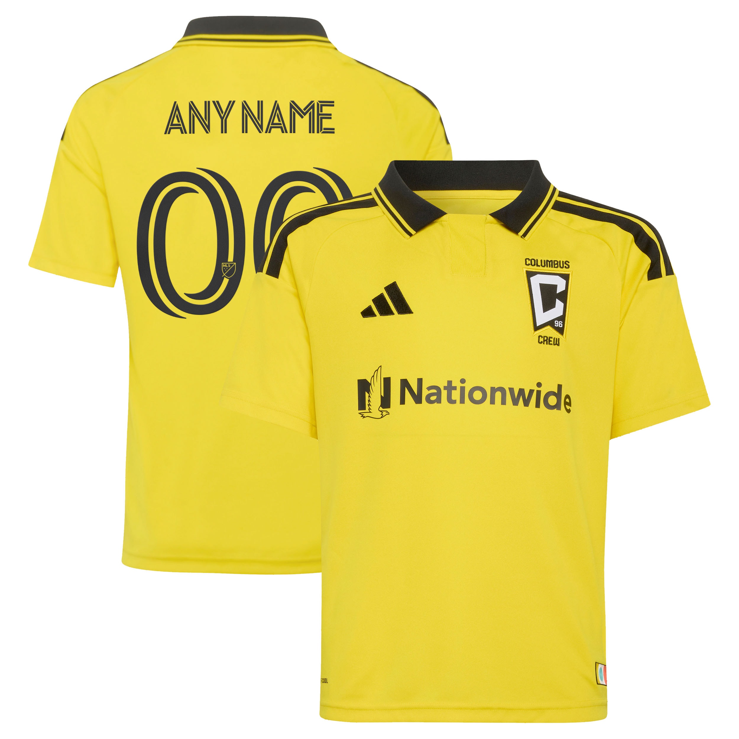  Columbus Crew Youth 2026 The Crafted for Excellence Kit Custom Jersey - Yellow