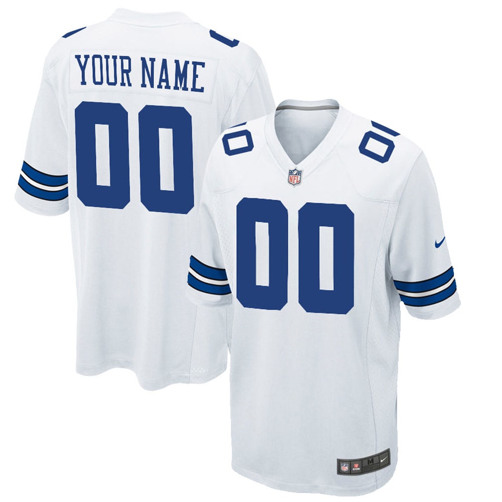  Dallas Cowboys Custom Youth Game Jersey