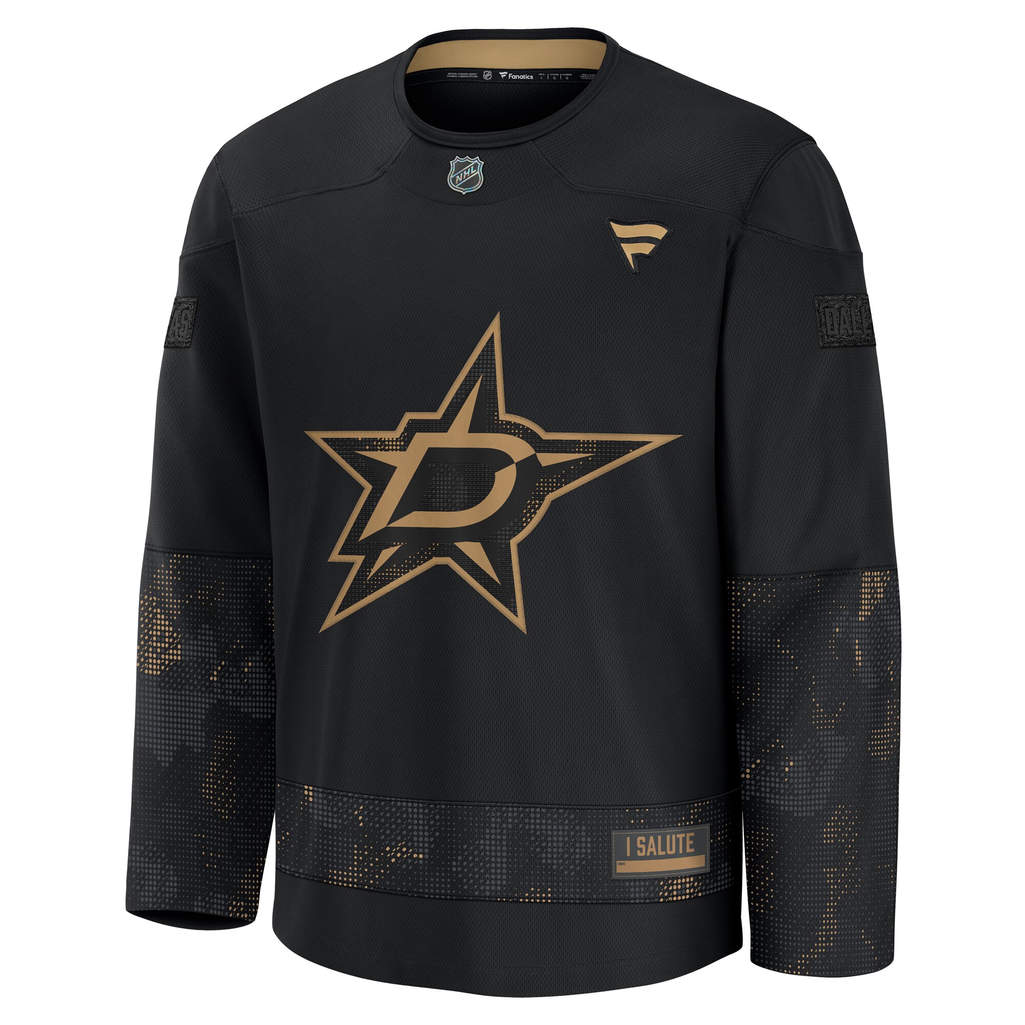  Dallas Stars Fanatics 2024 Military Appreciation Practice Jersey - Black
