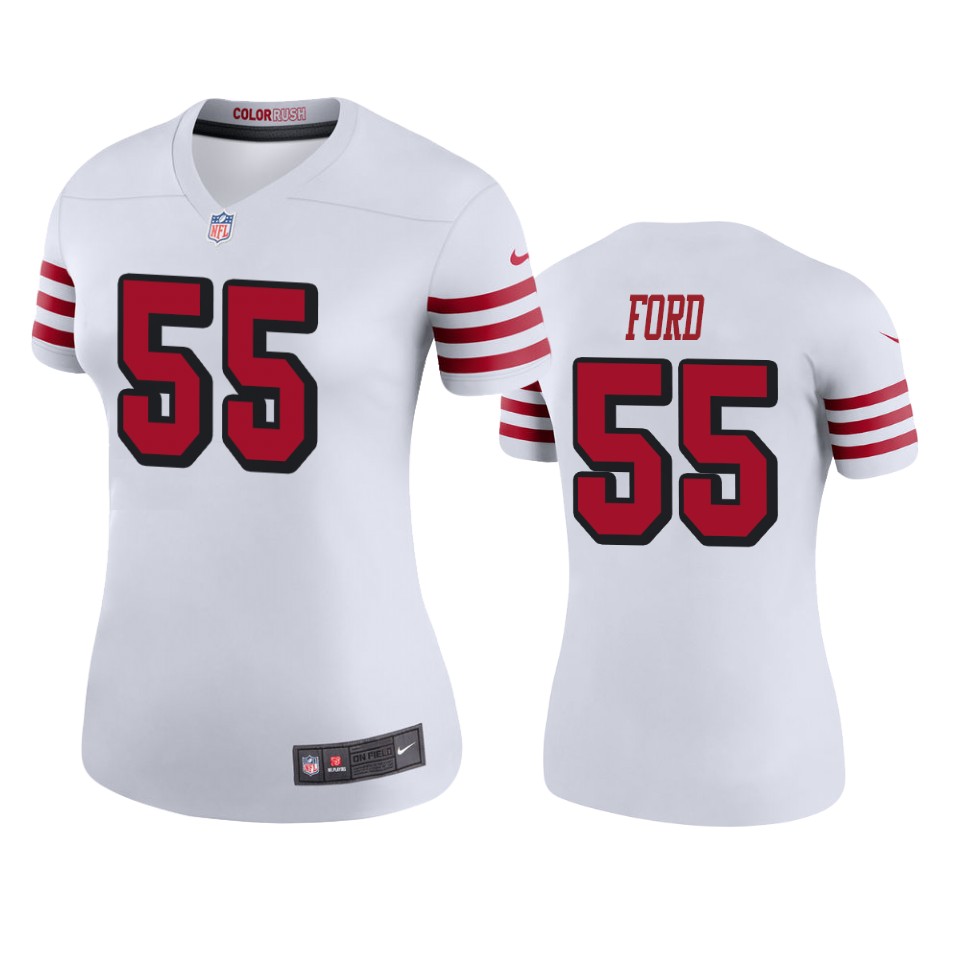  Dee Ford White Color Rush Legend Jersey