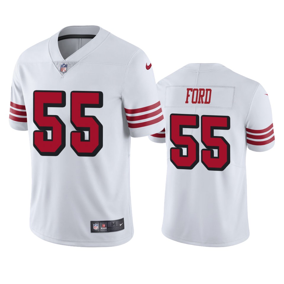  Dee Ford White Color Rush Limited Jersey