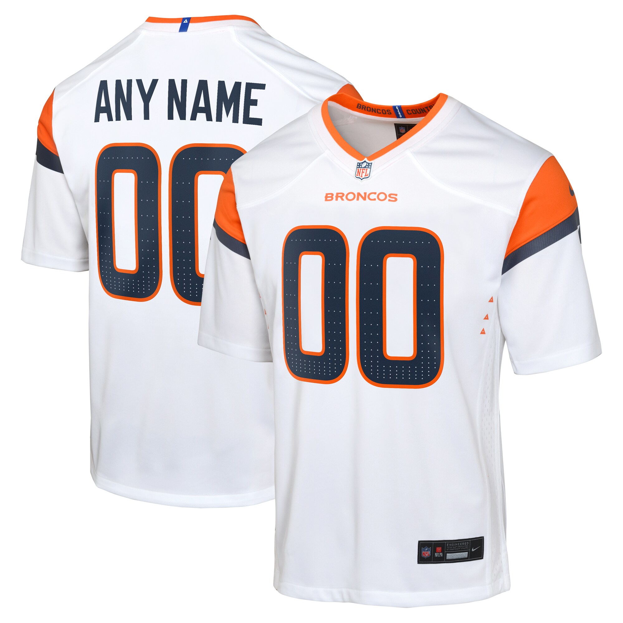  Denver Broncos Nike Youth Custom Game Jersey - White