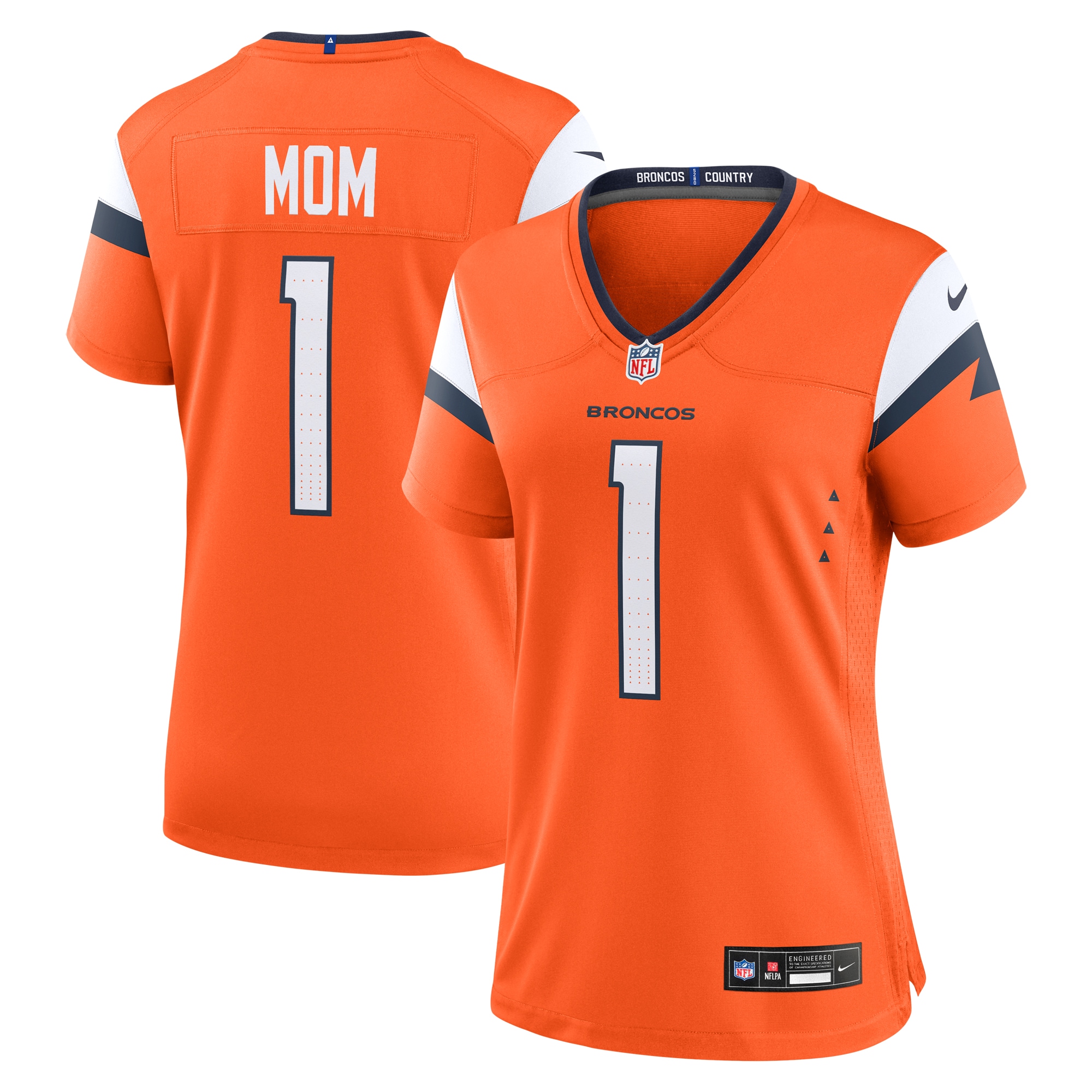  Denver Broncos Women's #1 Mom Game Jersey - Orange