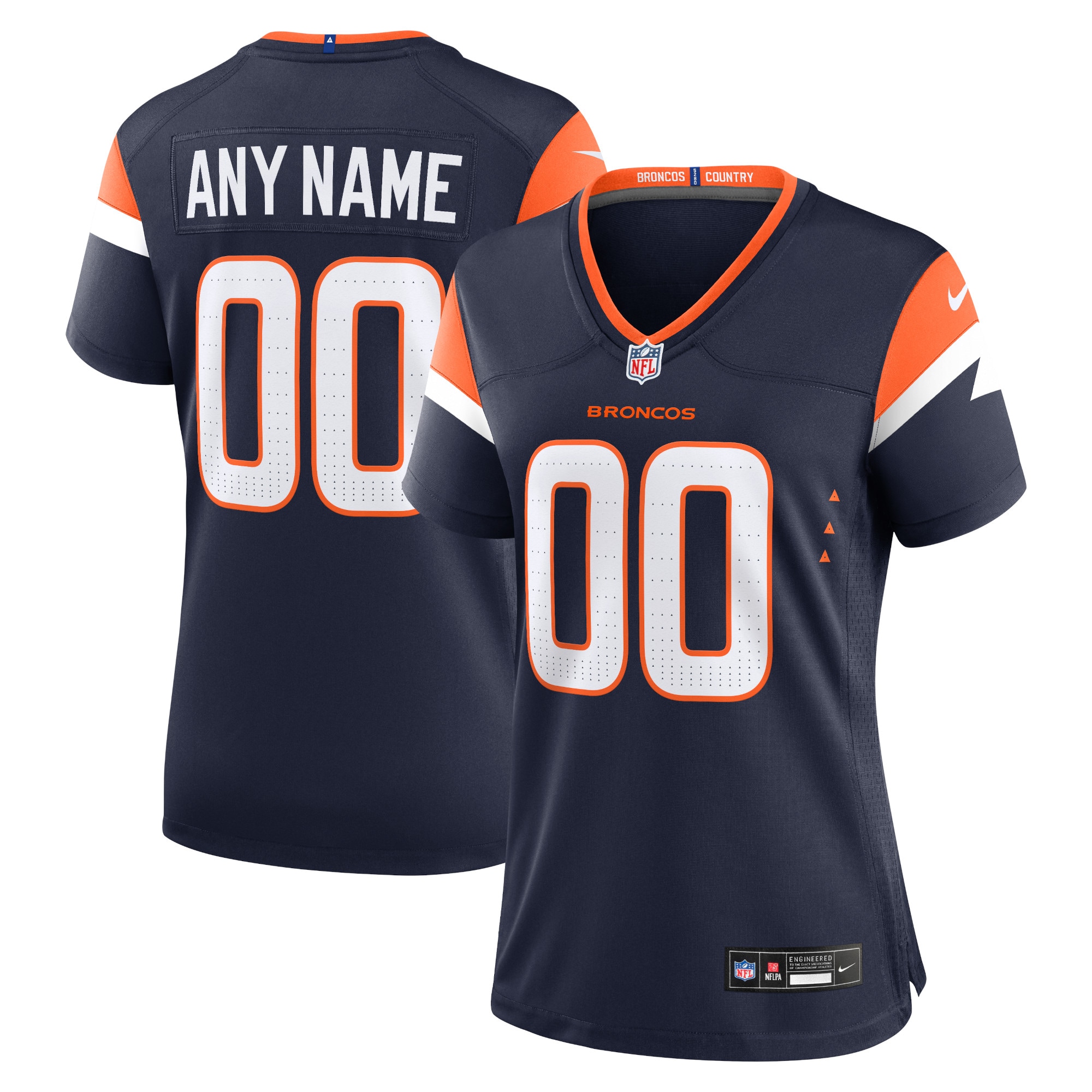  Denver Broncos Women's Alternate Mile High Collection Custom Game Jersey 