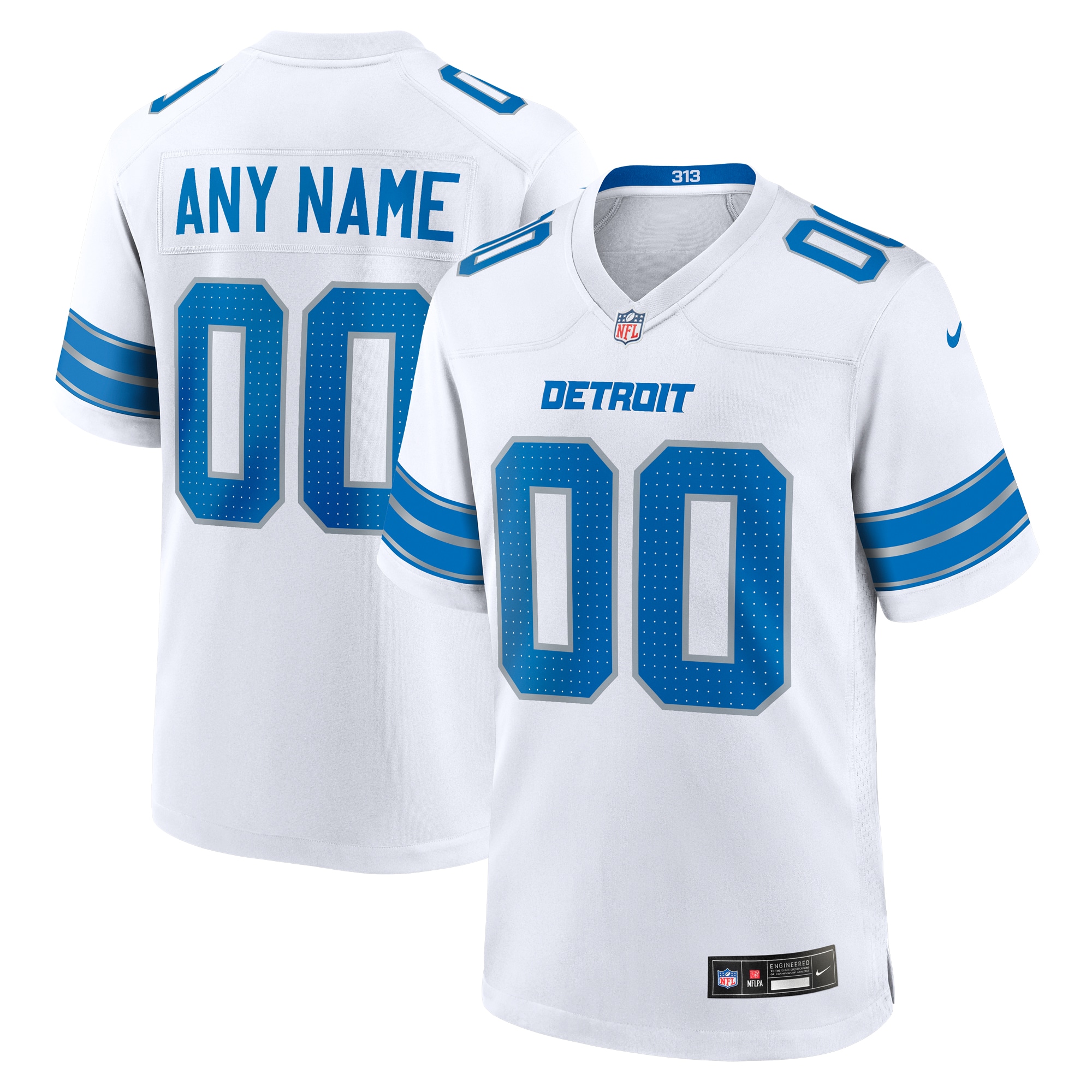  Detroit Lions Custom Game Jersey